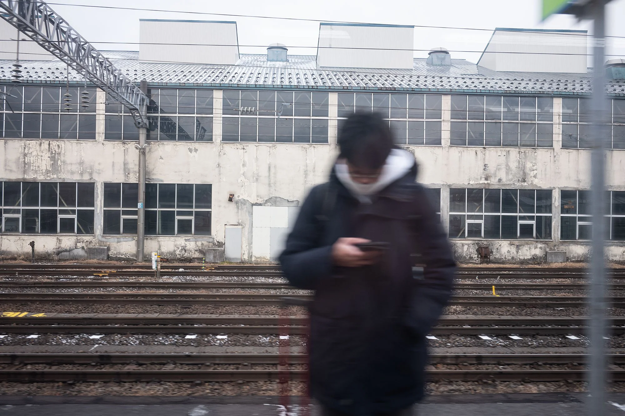 On the train from Hakodate to Noboribetsu, Japan.