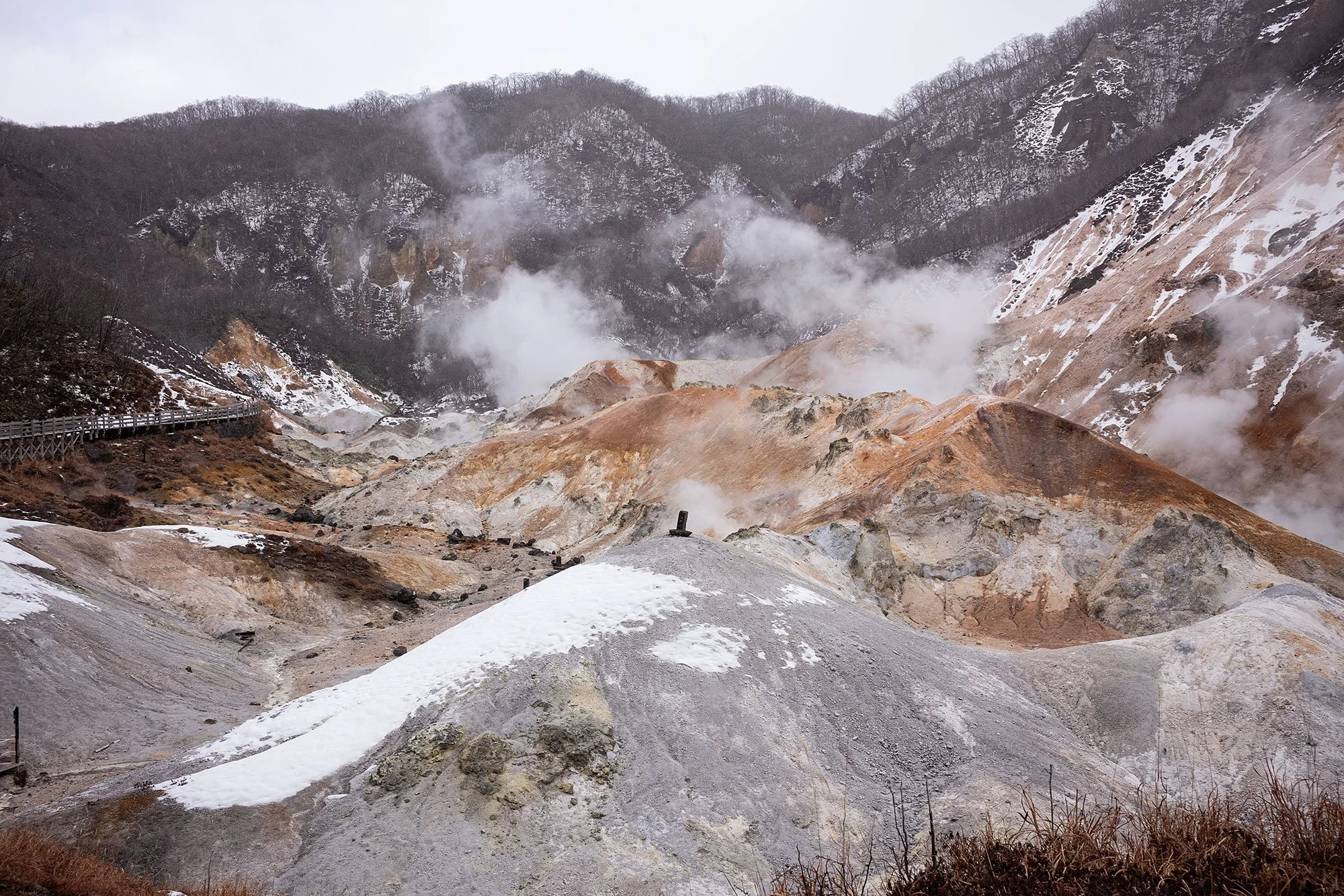 Jigokudani (Hell Valley) Noboribetsu, Japan.