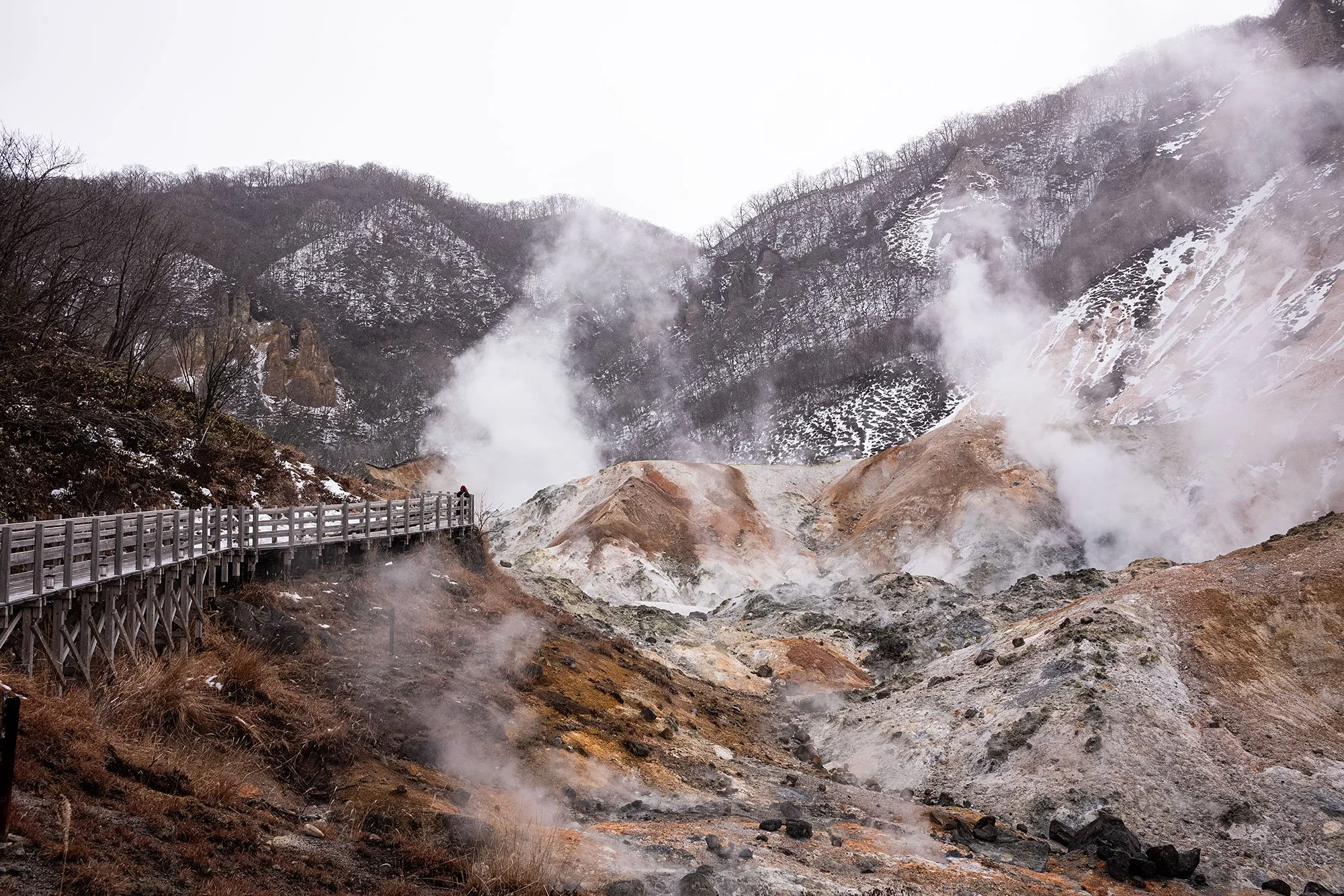 Jigokudani (Hell Valley) Noboribetsu, Japan.
