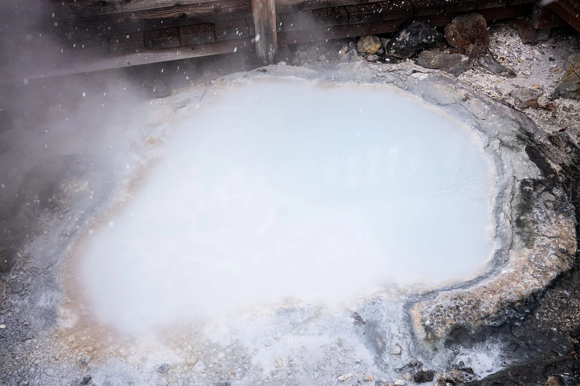 Jigokudani (Hell Valley) Noboribetsu, Japan.