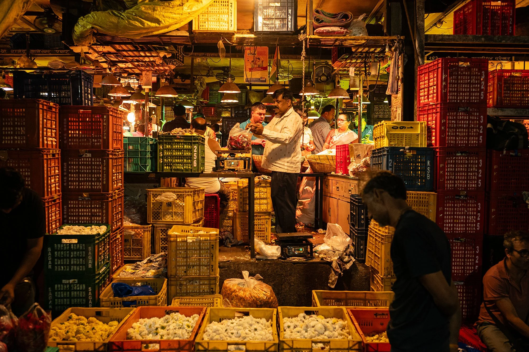 Maa Saaheb Sau Minatai Thakre Flower Market. Mumbai, India.