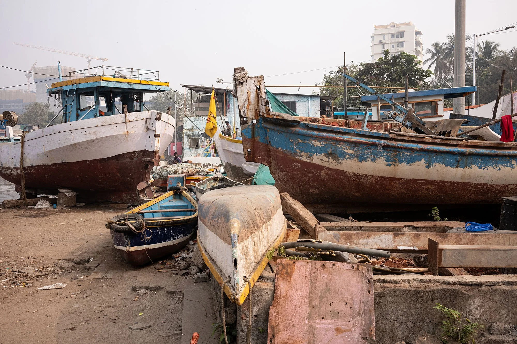 Fishing village, Mumbai, India.