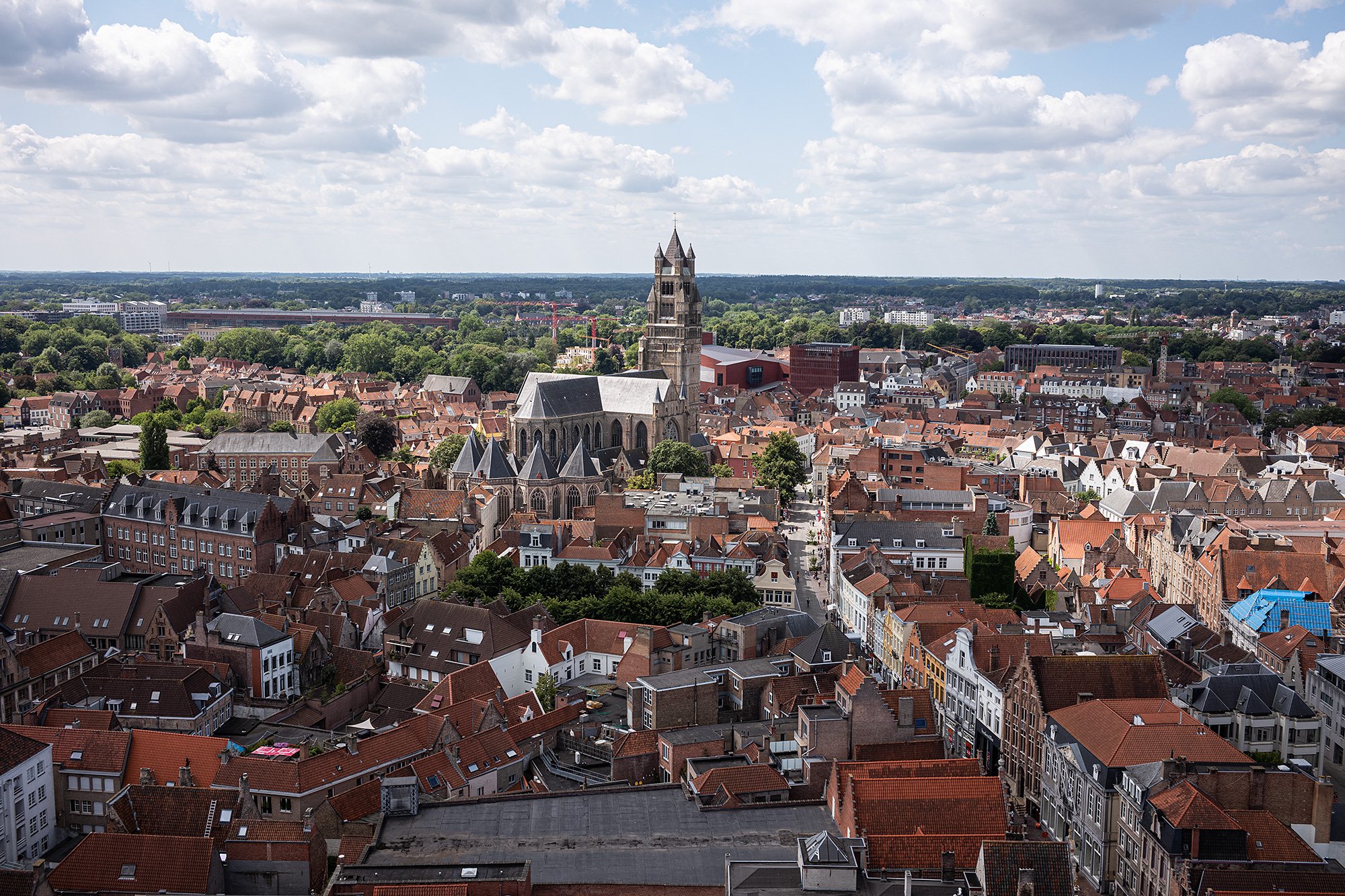 Bruges from the Belfry. Belgium.