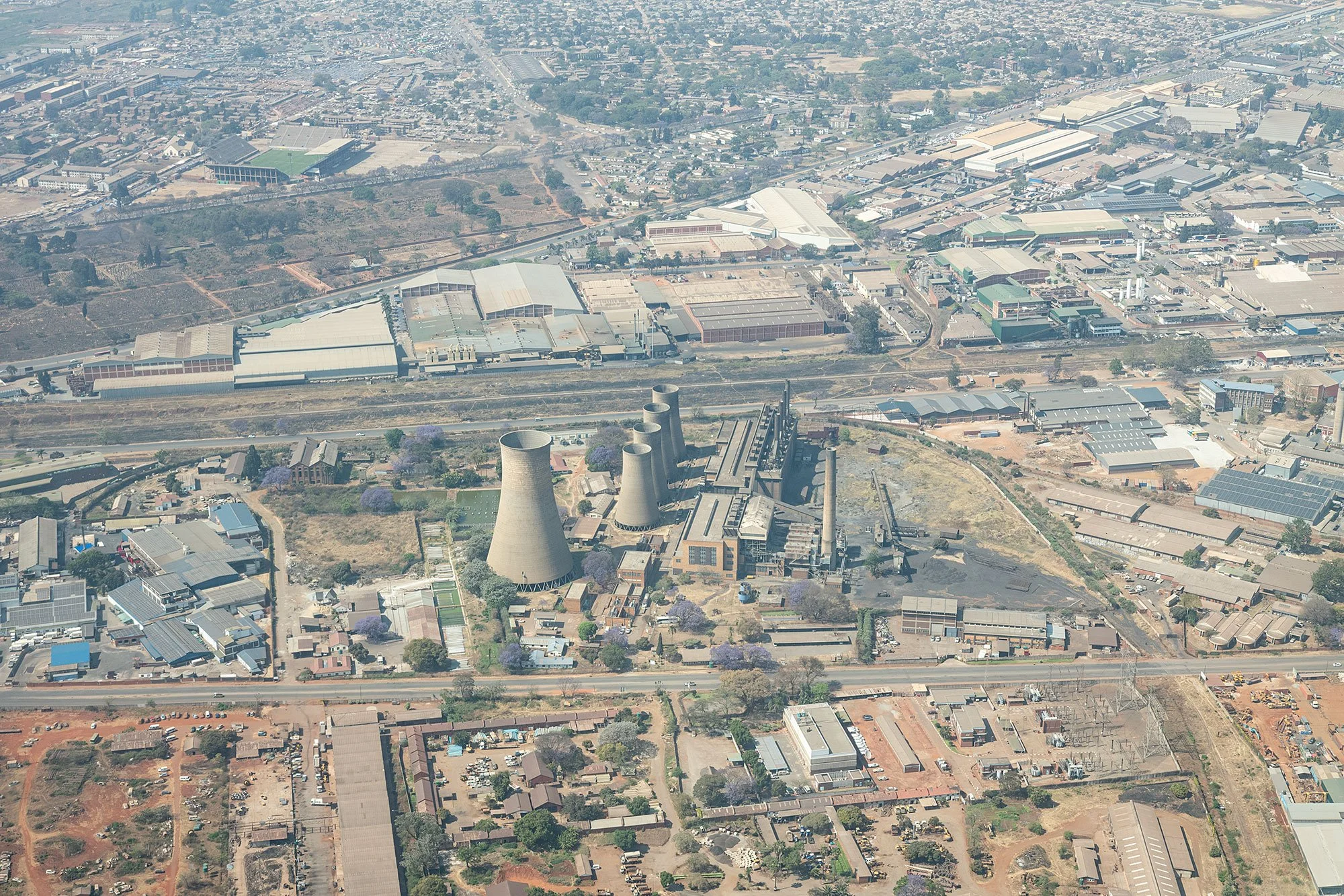 Flying over Zimbabawe.