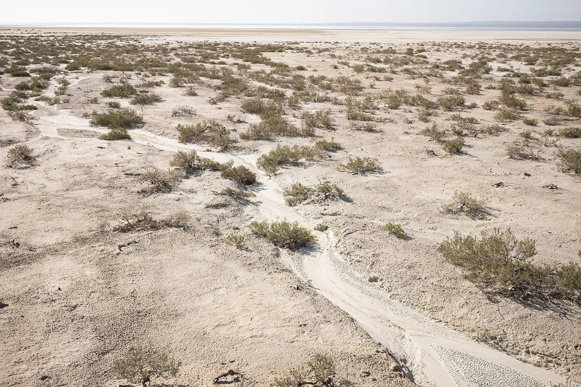 Tuzbair Salt Marsh (Sor Tuzbair), Mangystau, Kazakhstan.