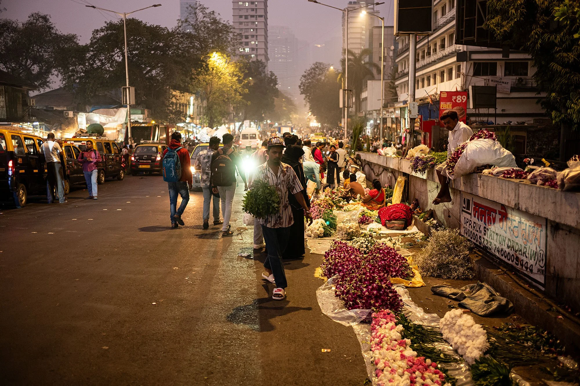 Bandar flower market. Mumbai, India.