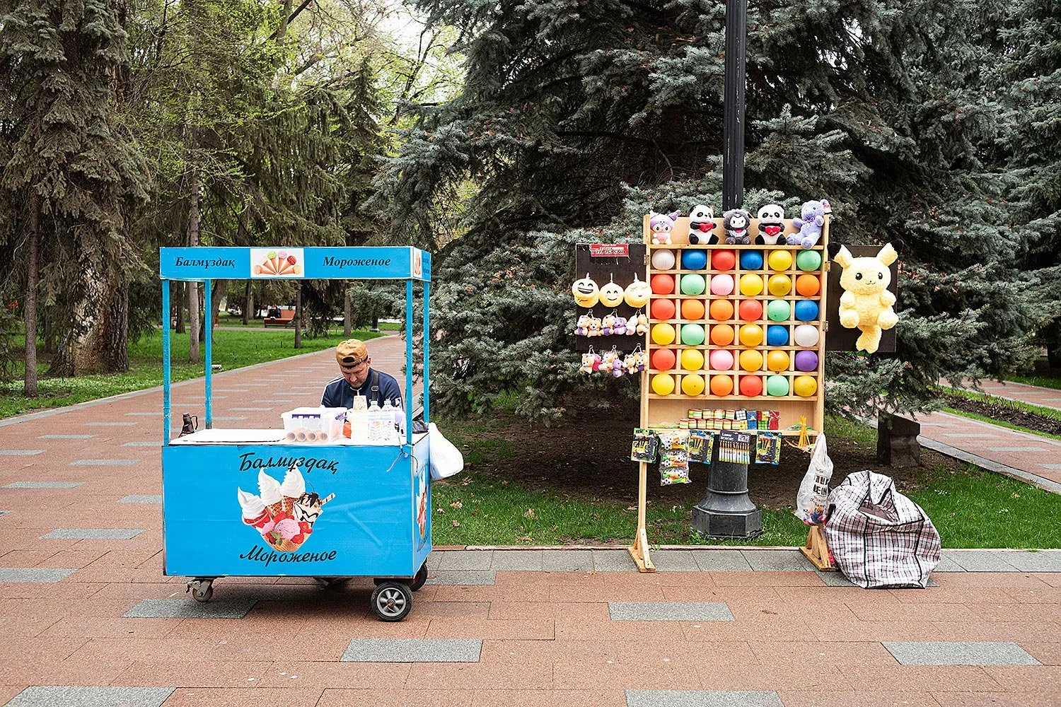 Ice cream seller. Almaty, Kazakhstan.