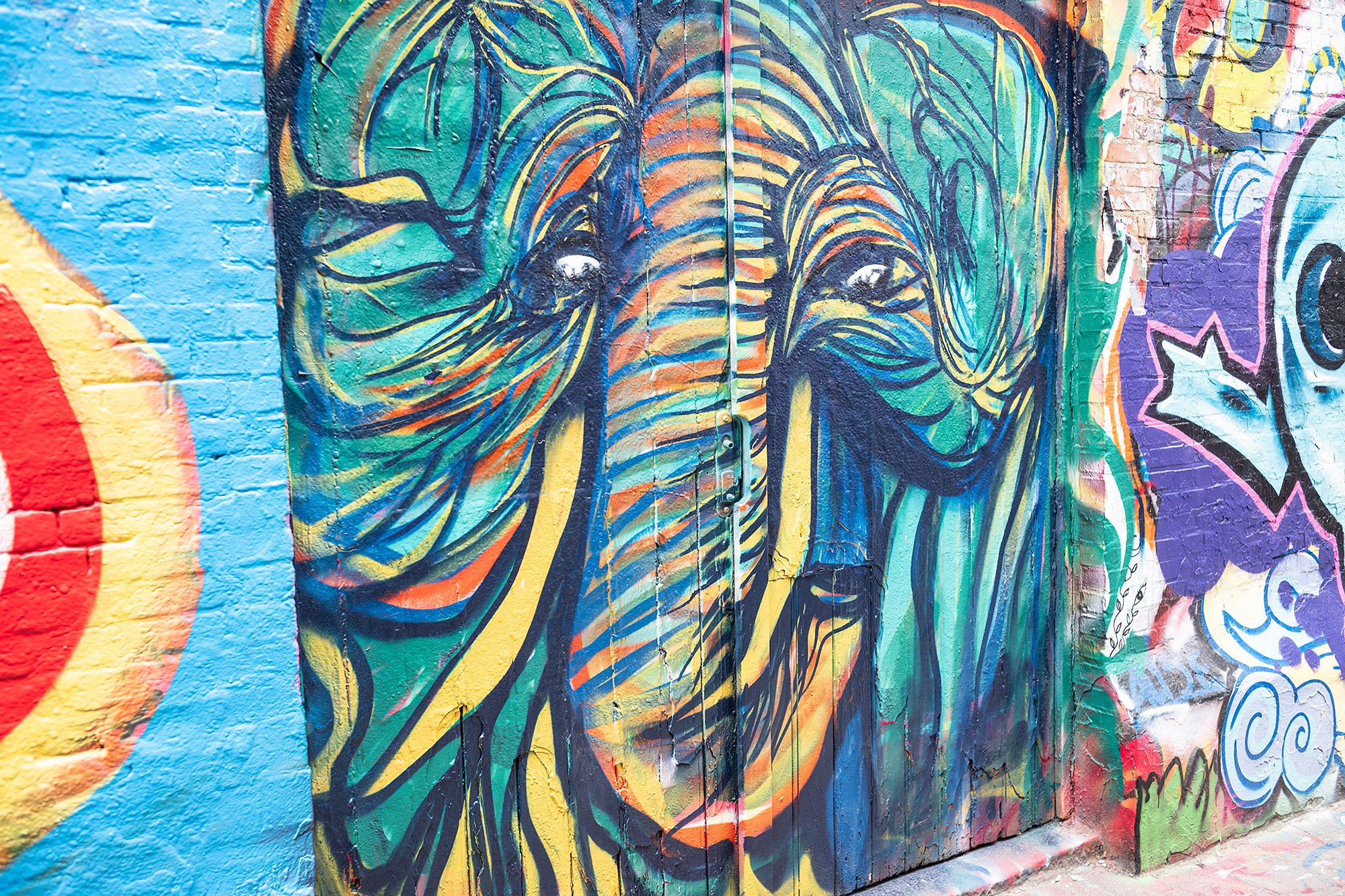 Graffiti street. Ghent, Belgium.