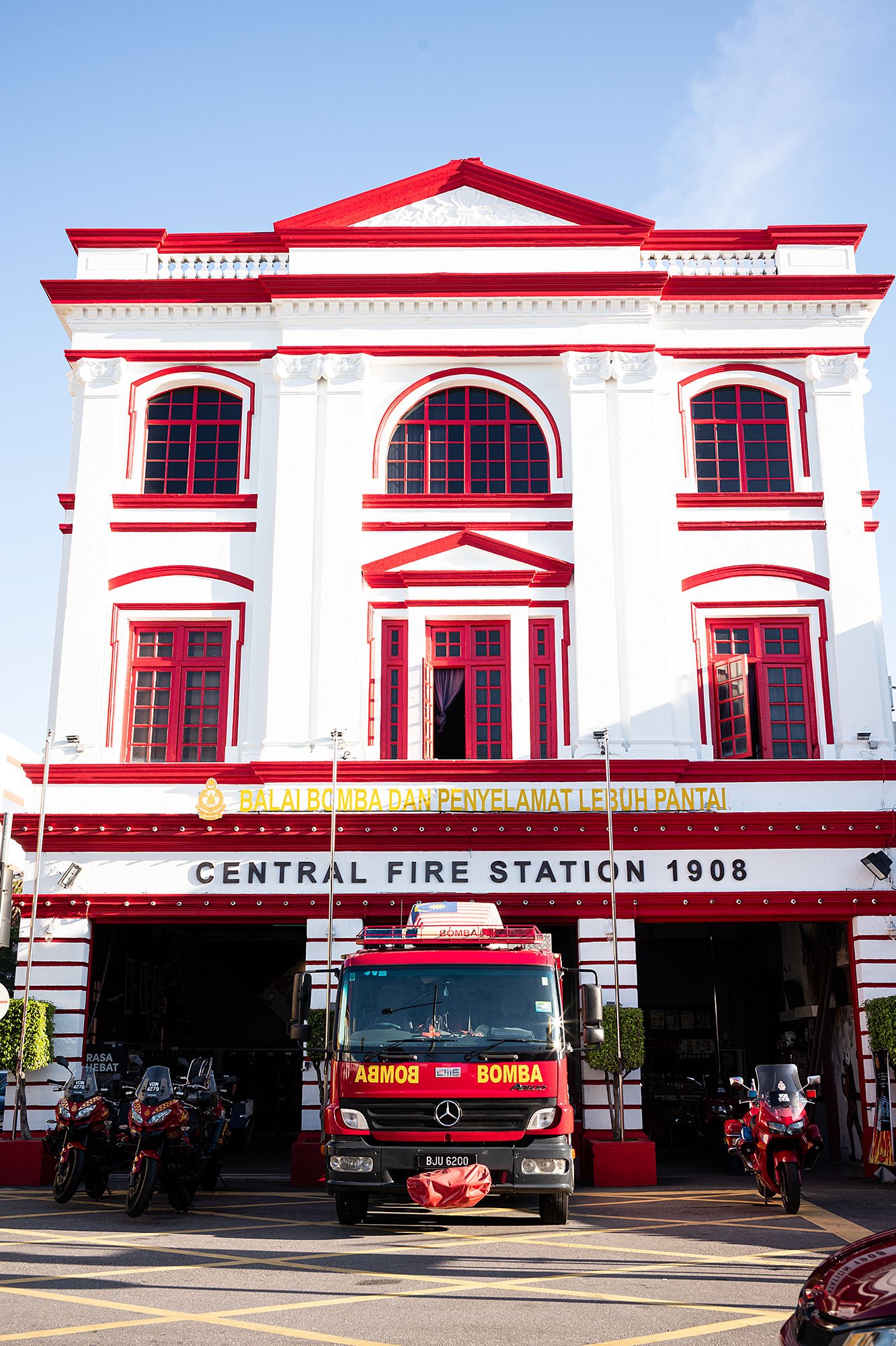 Fire station. Street art. Georgetown, Penang, Malaysia.