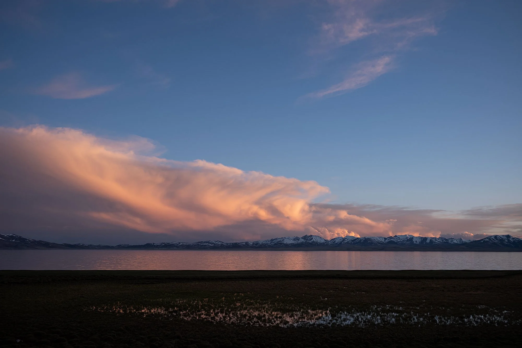 Sunset, Song Kul, Kyrgyzstan.