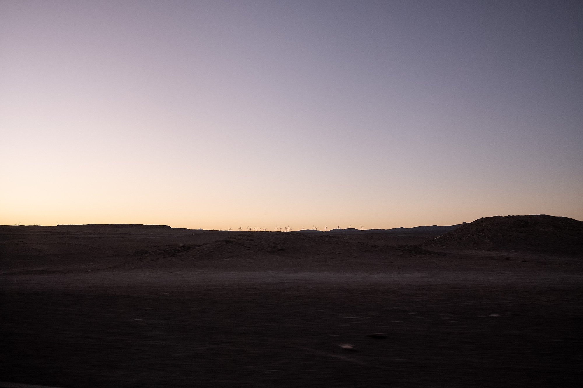Wind farm outside of Calama, Chile.