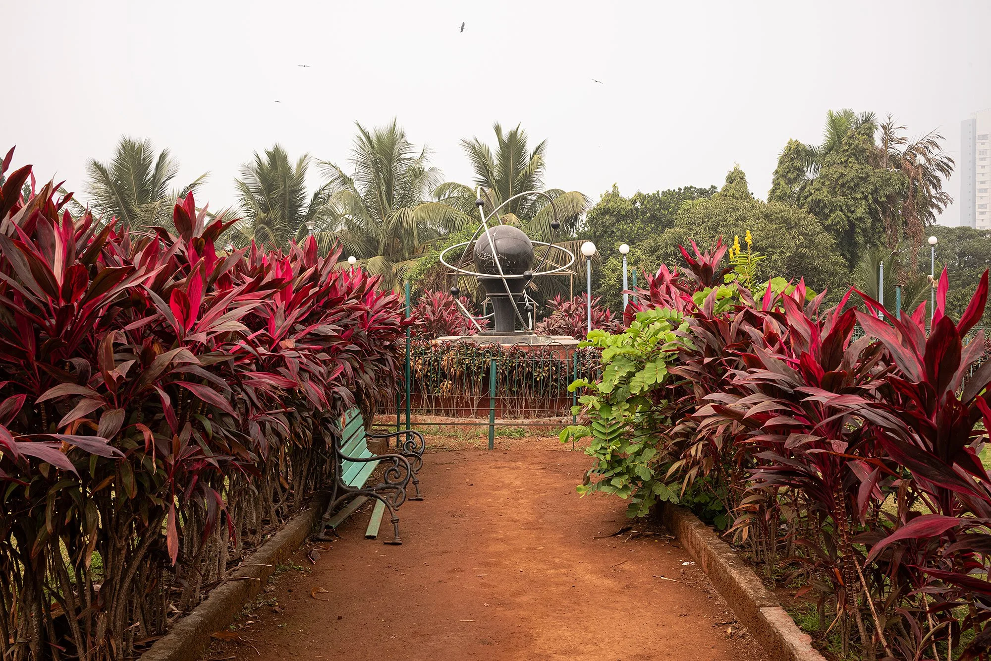 The Hanging Gardens on Malabar Hill in Mumbai, India.