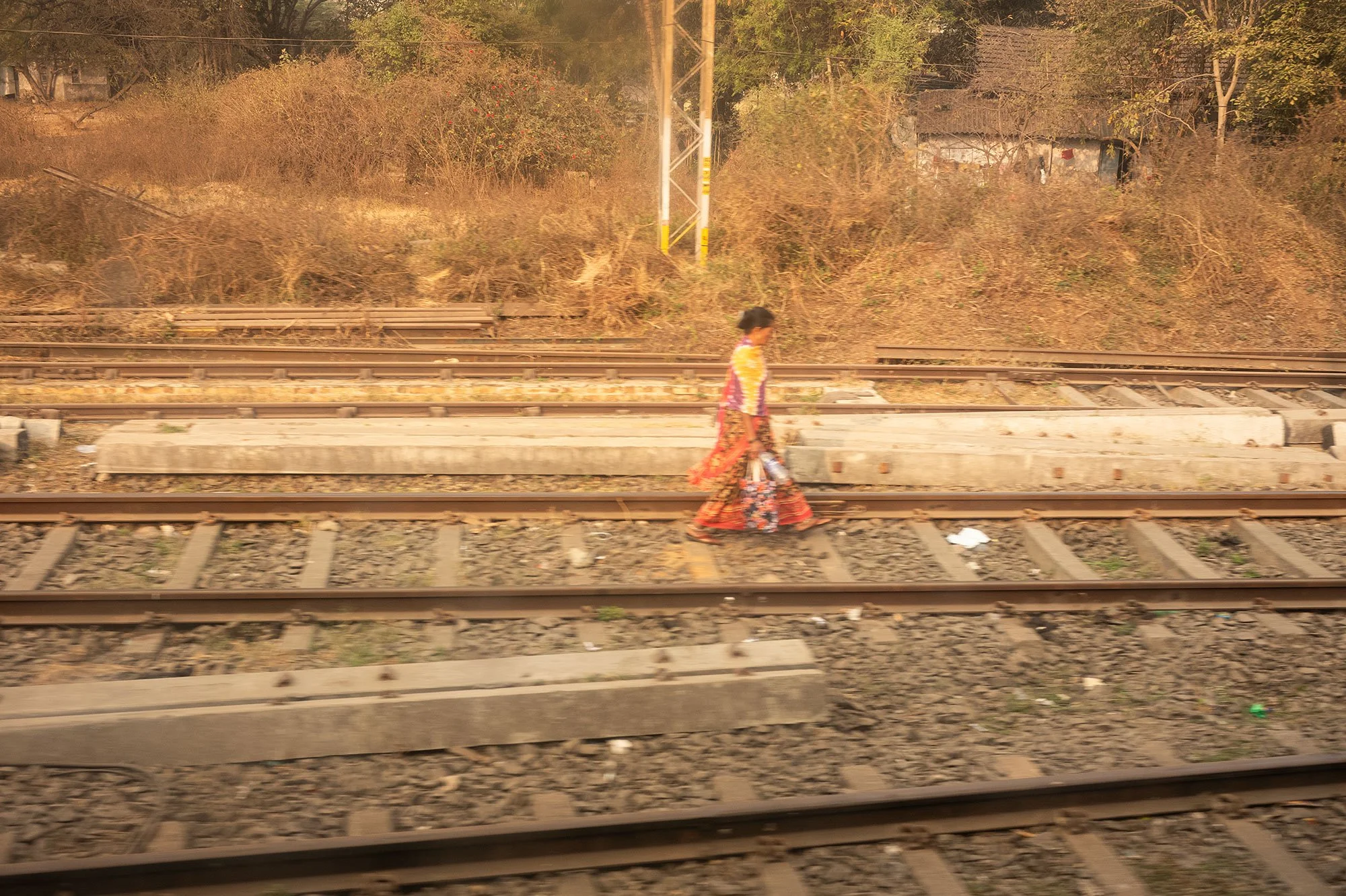 Views from the train to Chhatrapati Sambhajinagar, India.