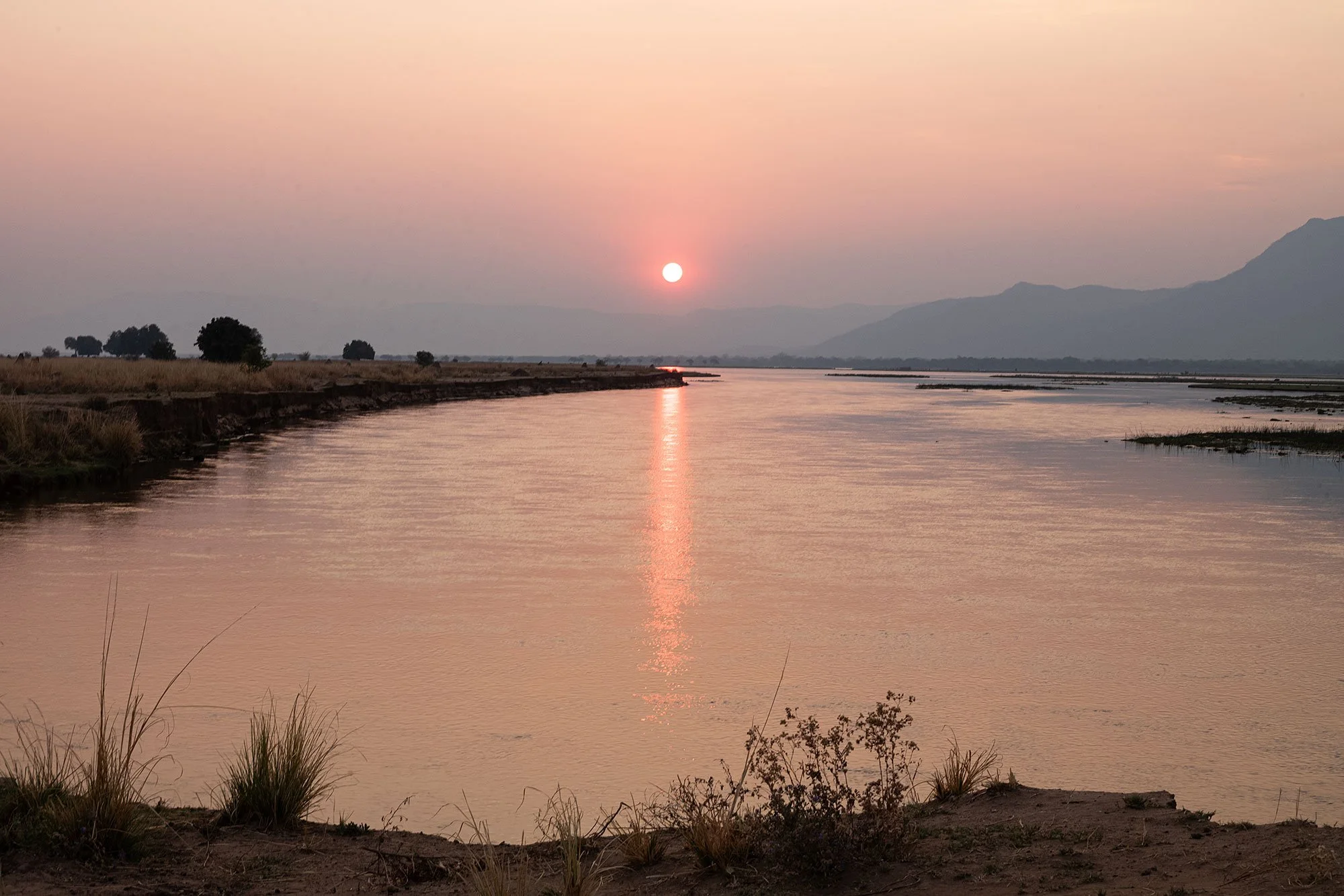 Sundowners in Mana Pools, Zimbabwe.