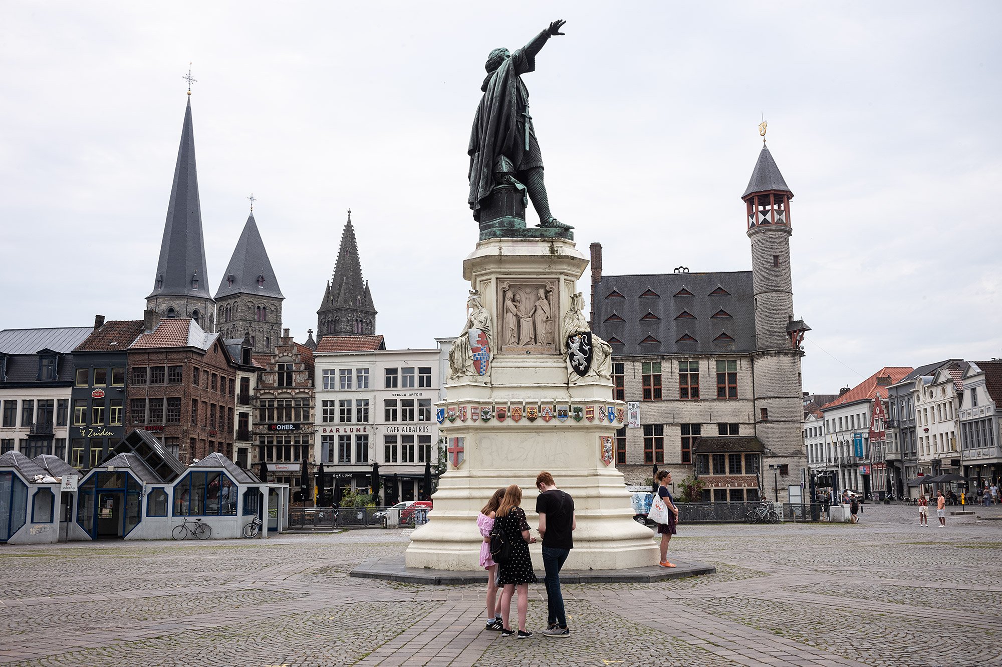 Vrijdagmarkt square. Ghent, Belgium.