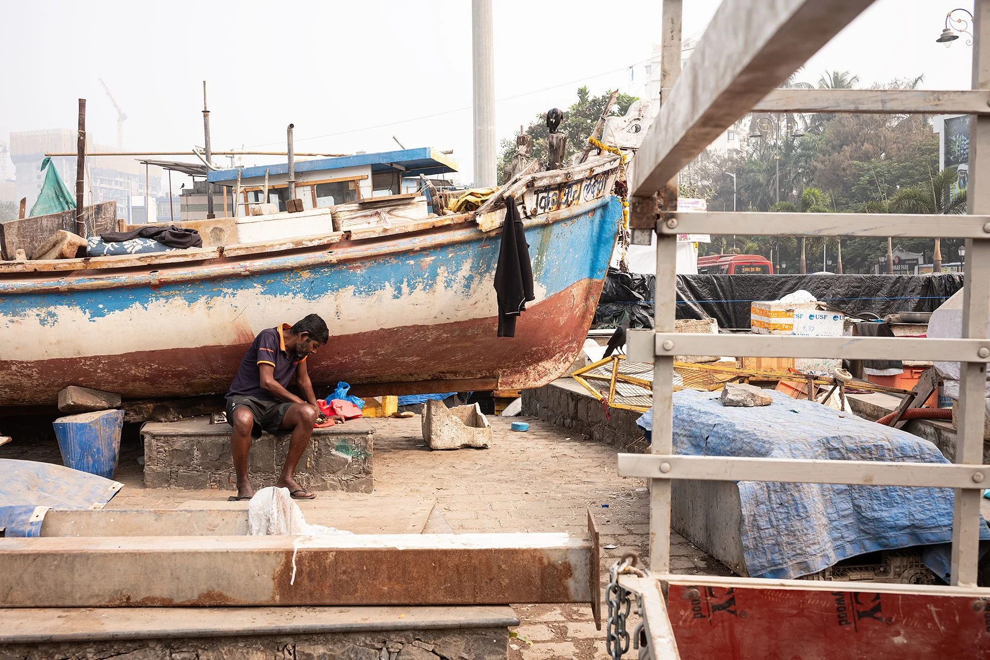 Fishing village, Mumbai, India.