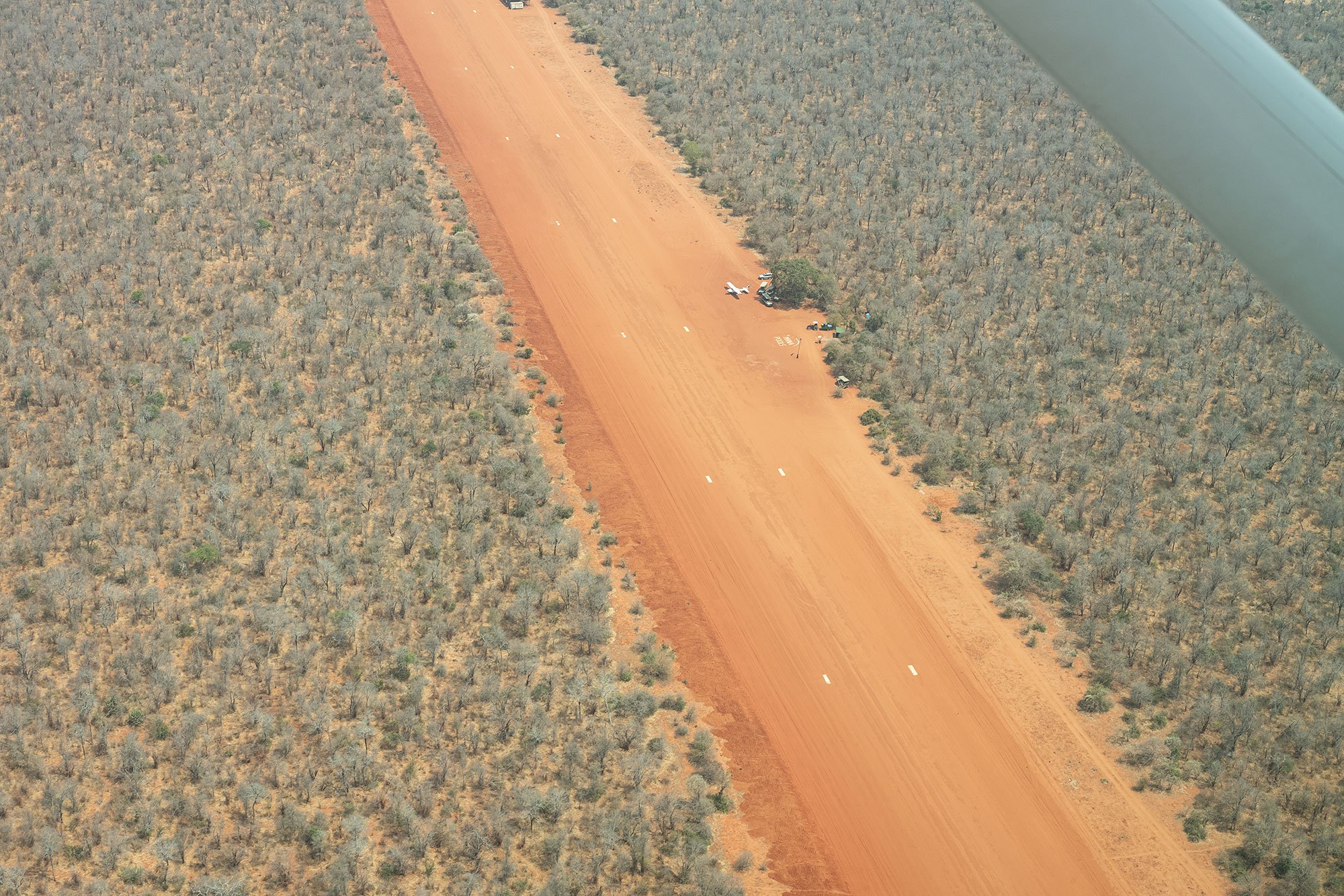 Flying over Zimbabwe from Harare to Mana Pools.
