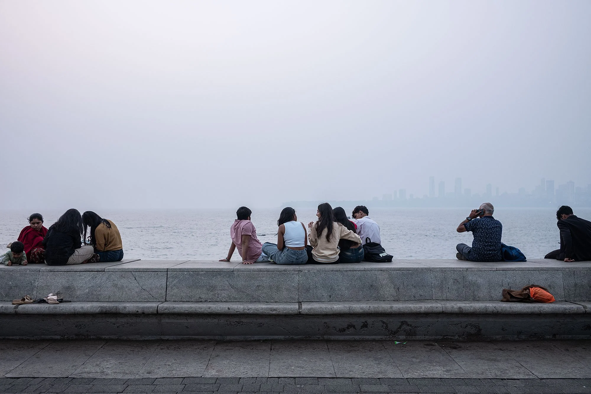 Sunset. Marine Drive. Mumbai, India