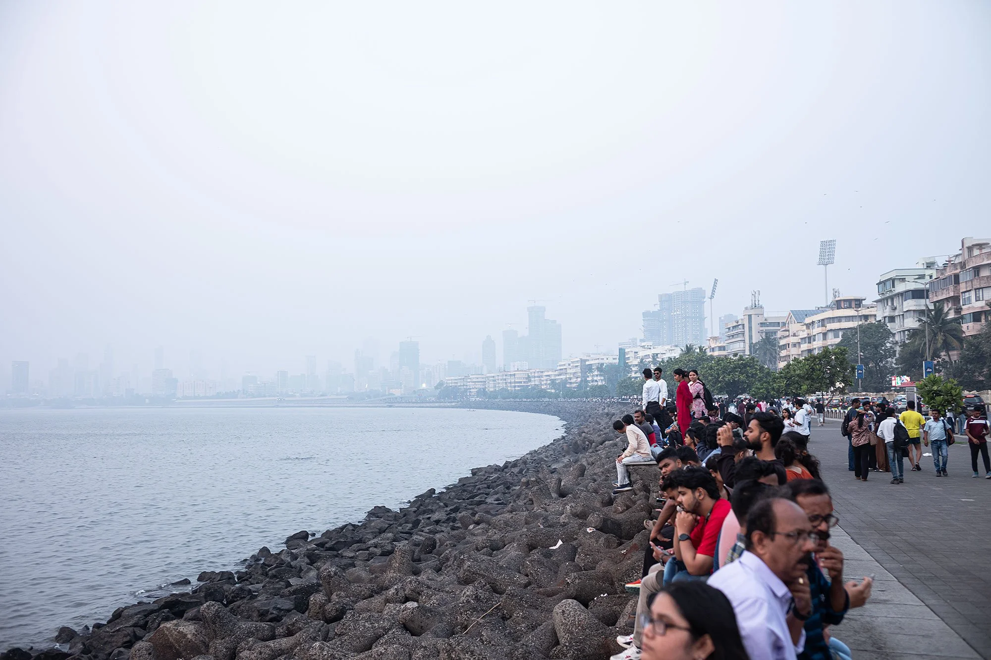 Sunset. Marine Drive. Mumbai, India