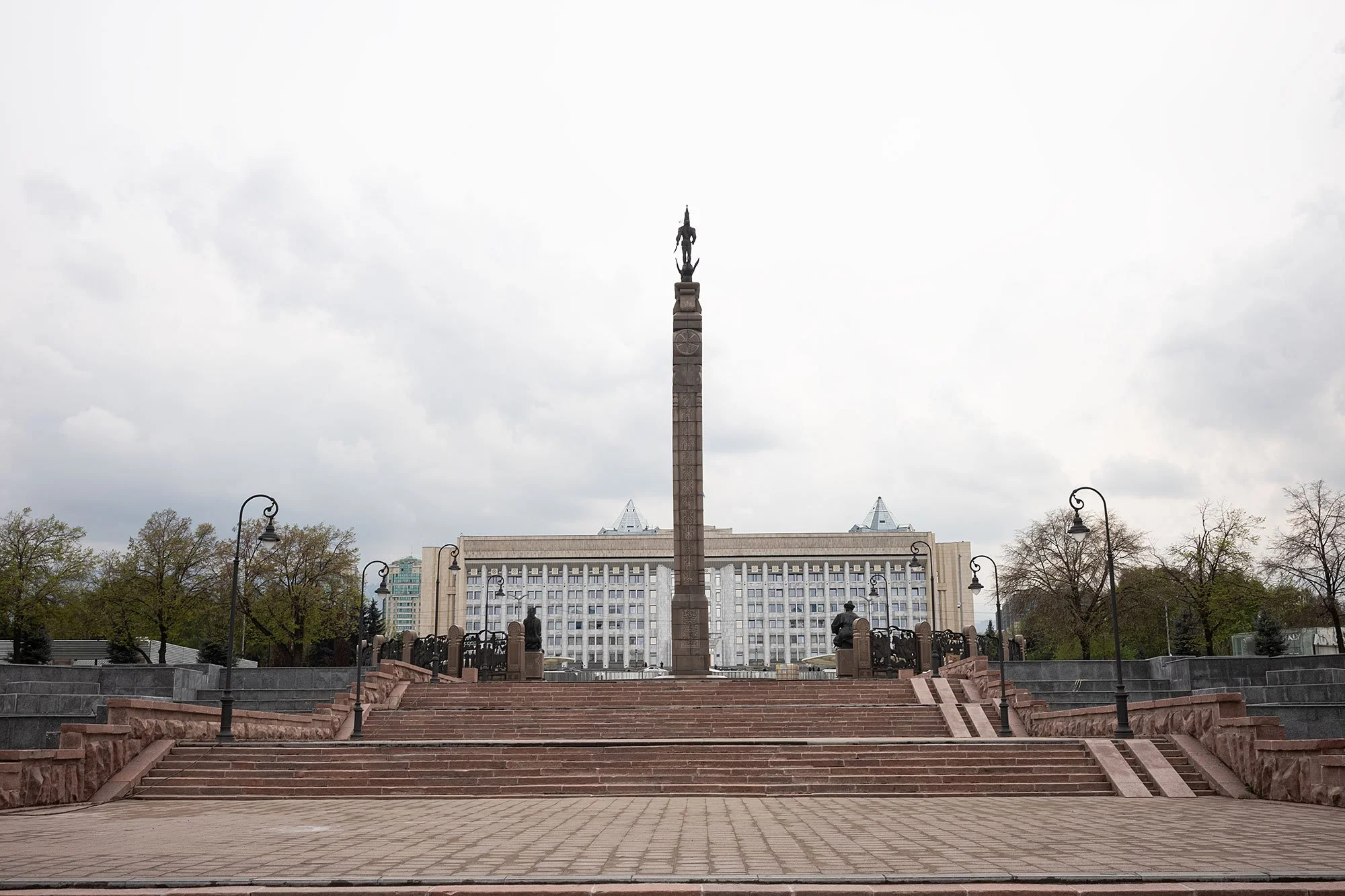 Independence Monument (Golden Warrior Monument). Almaty, Kazakhstan.