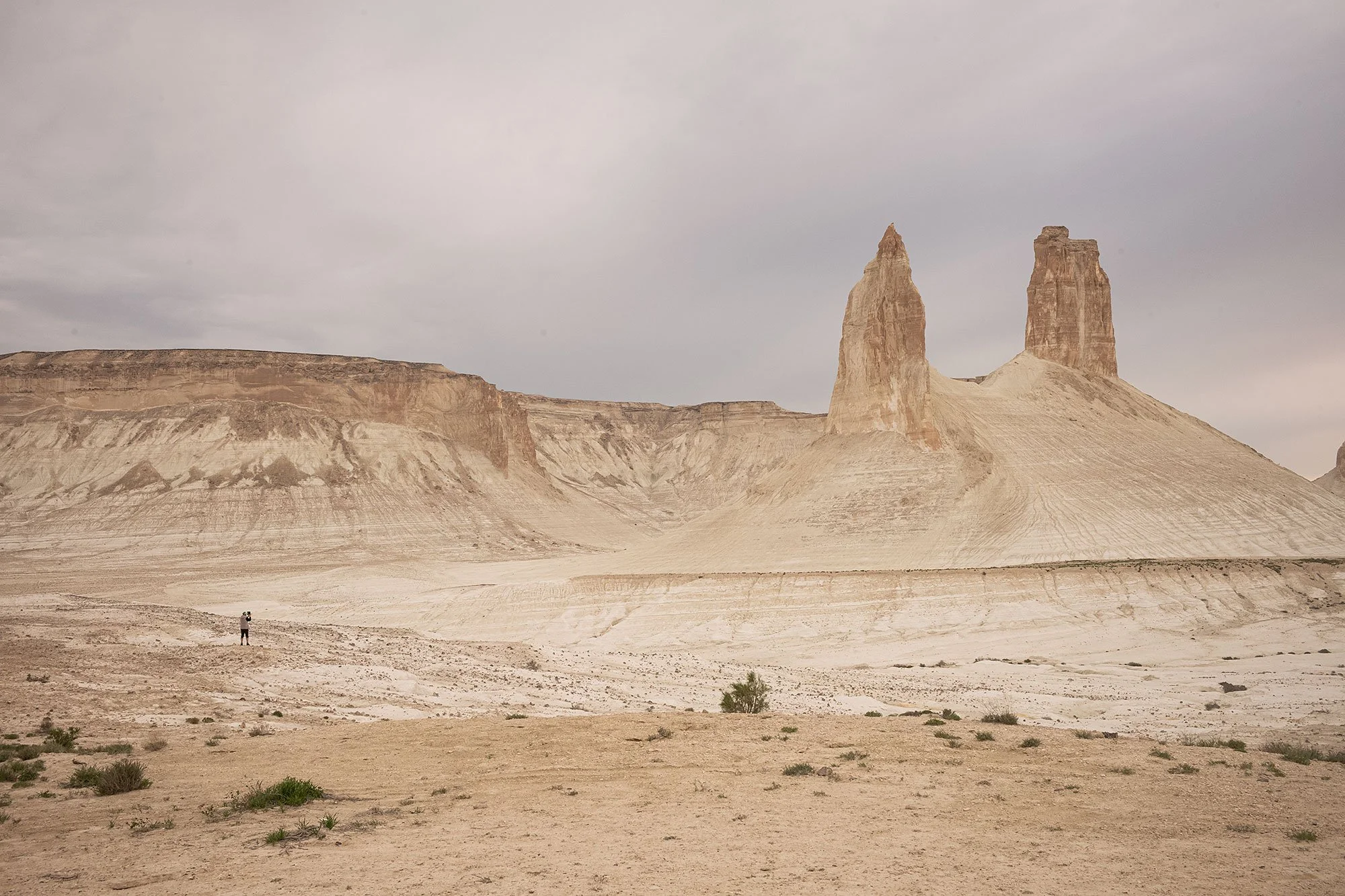 Bozzhyra Valley located on the Ustyurt Plateau in the Mangystau region of Kazakhstan