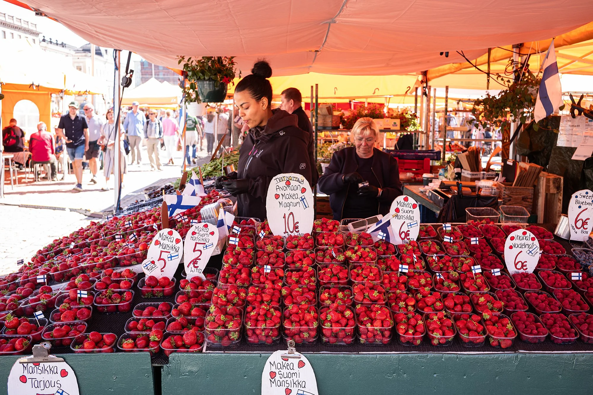 Kauppatori market. Helsinki, Finland.