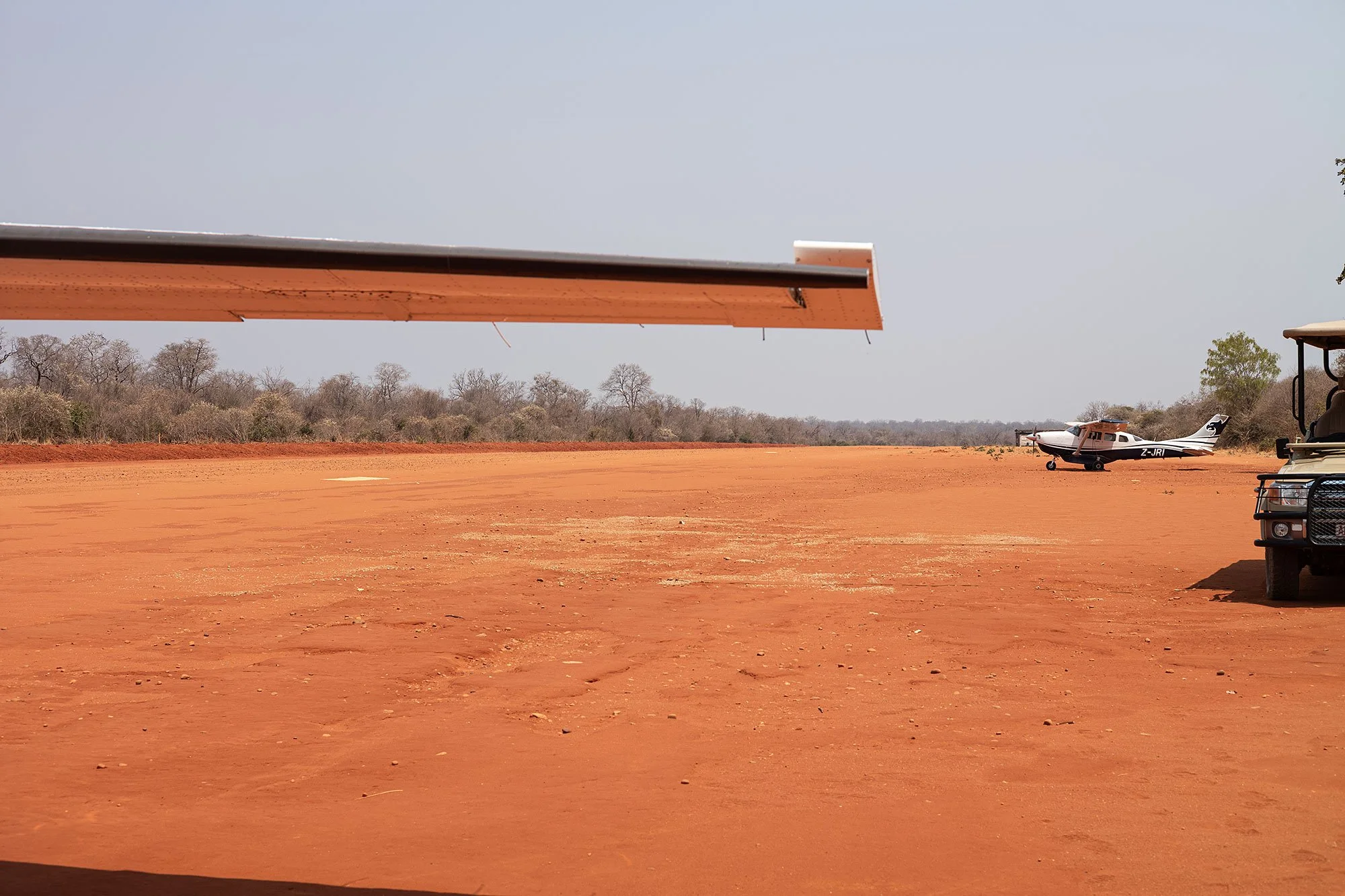 Arriving in Mana Pools, Zimbabwe.