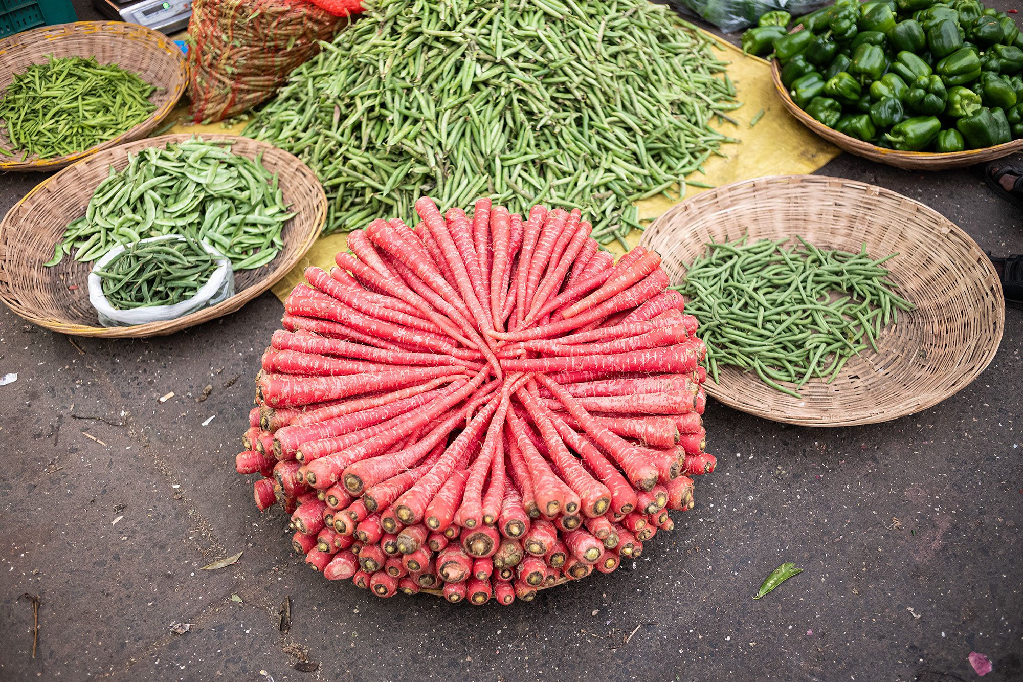 Bandar vegetable market Mumbai, India.