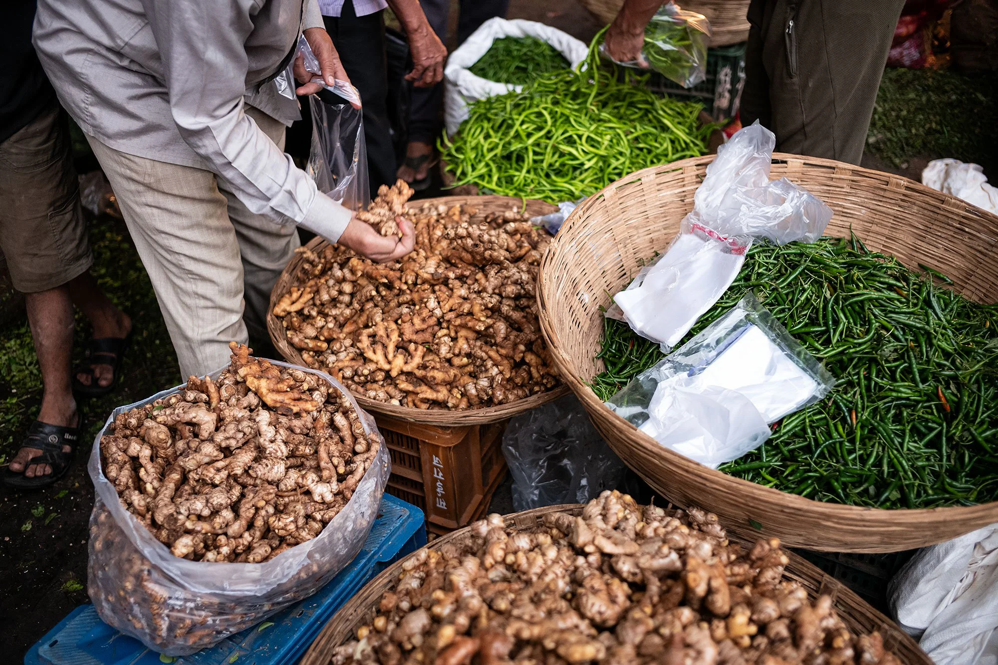 Bandar vegetable market Mumbai, India.