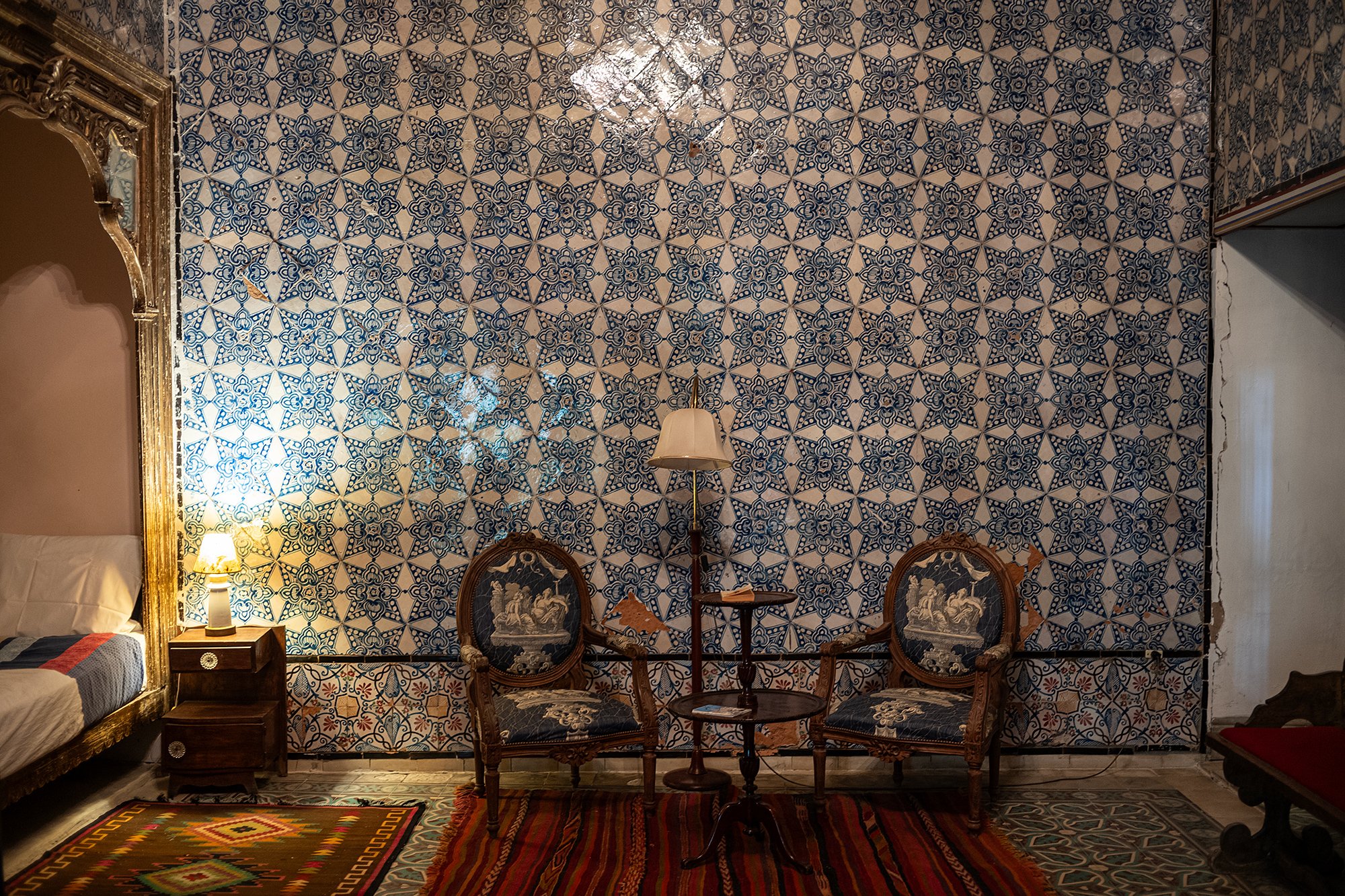 La Chambre Blue. Medina de Tunis, Tunisia