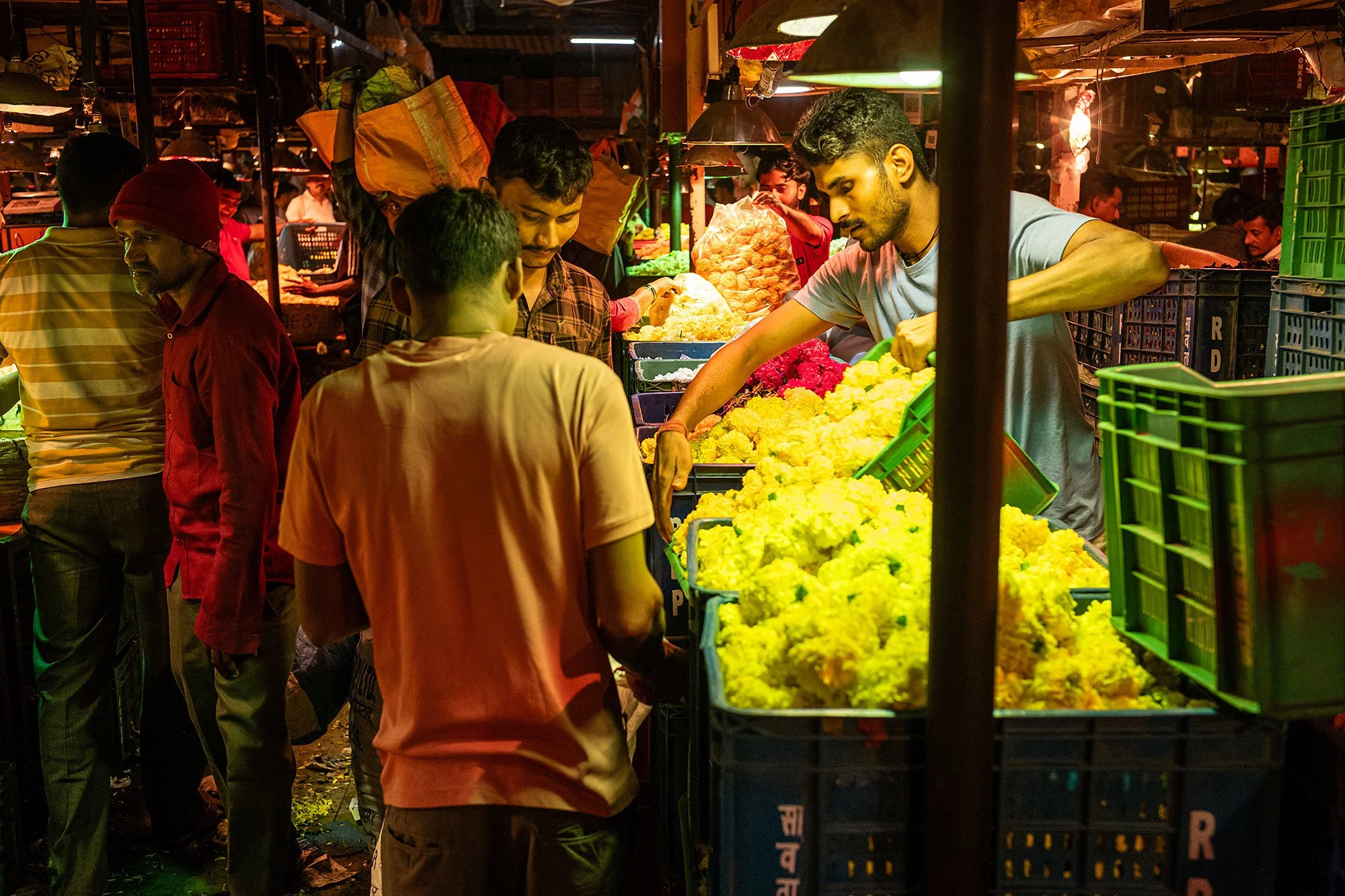 Maa Saaheb Sau Minatai Thakre Flower Market. Mumbai, India.