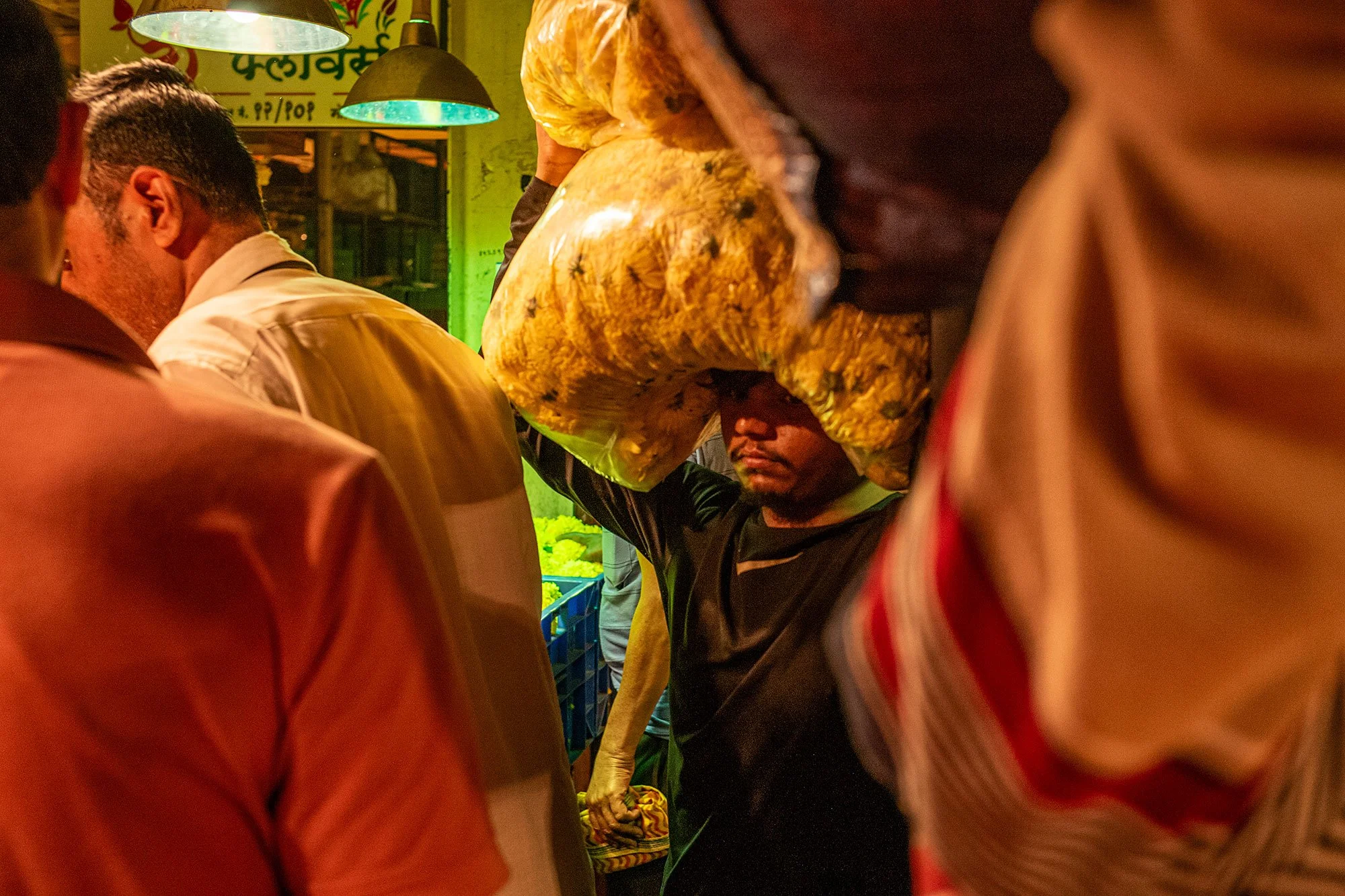 Maa Saaheb Sau Minatai Thakre Flower Market. Mumbai, India.
