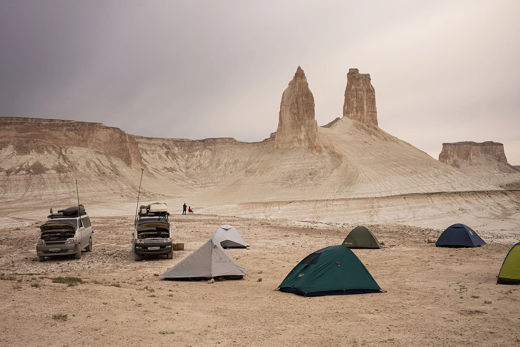Bozzhyra Valley located on the Ustyurt Plateau in the Mangystau region of Kazakhstan