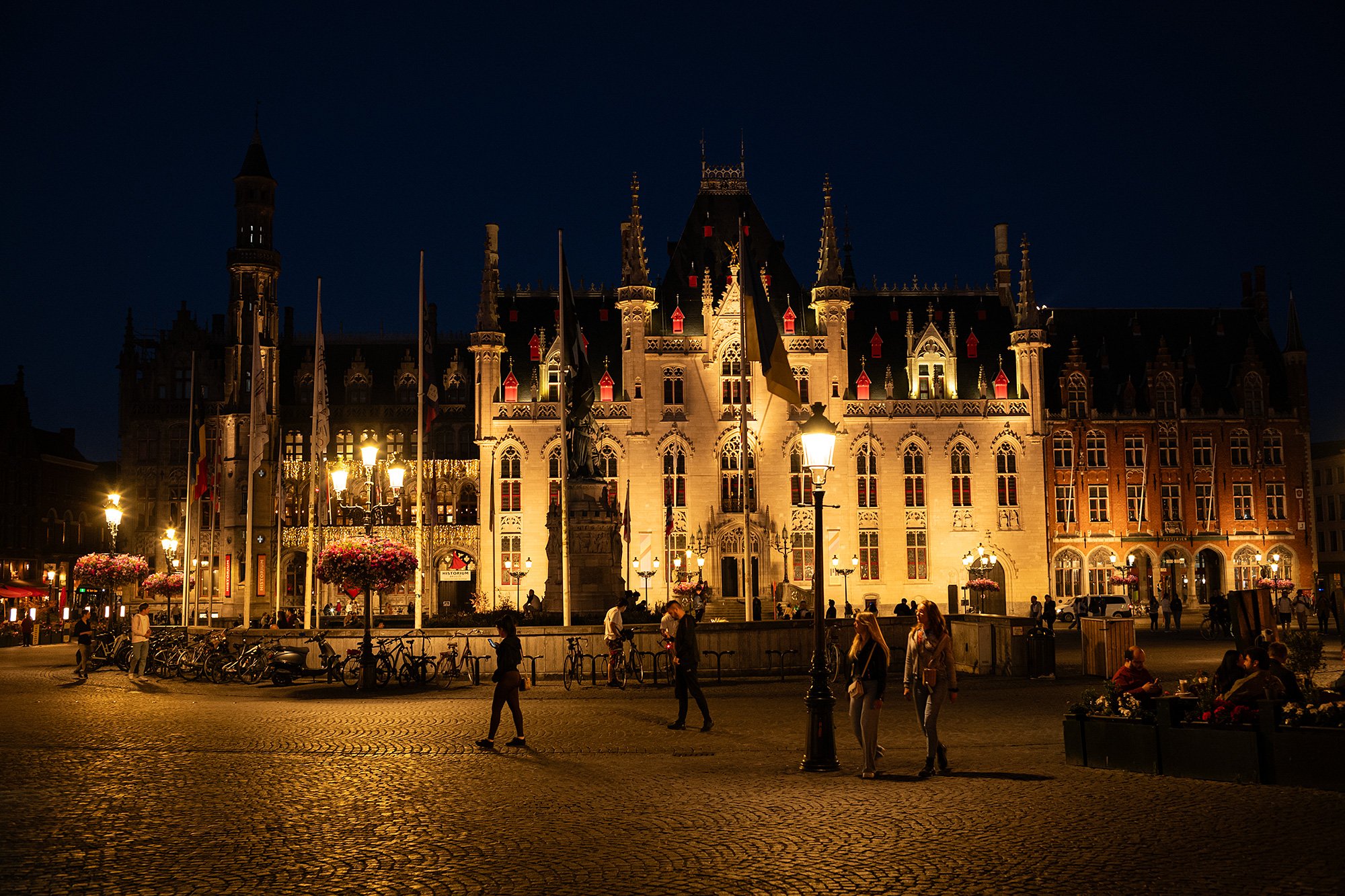 Bruges by night, Belgium.