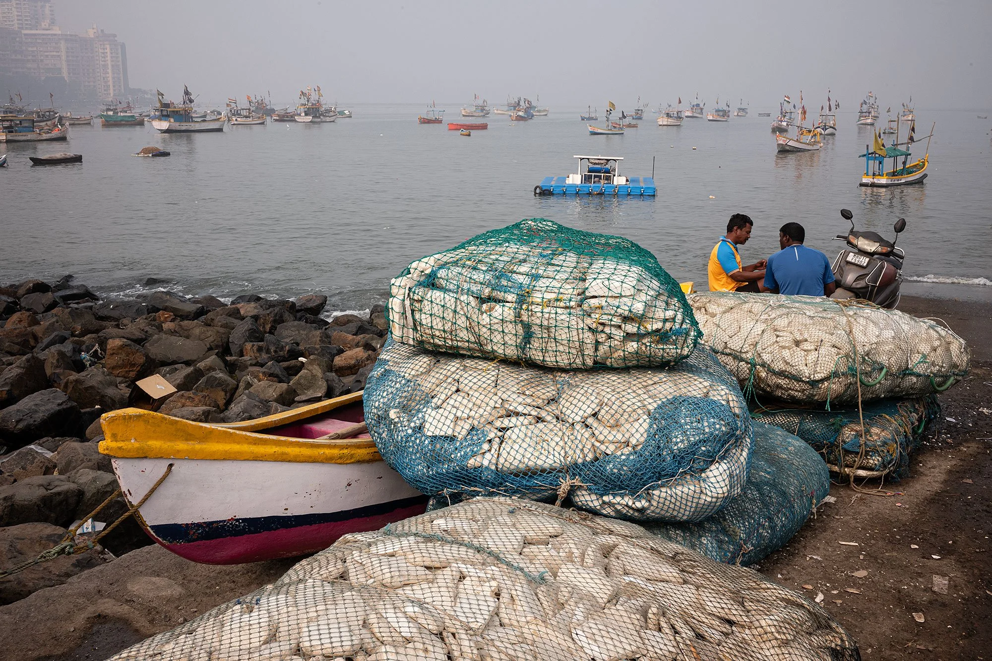 Fishing village, Mumbai, India.
