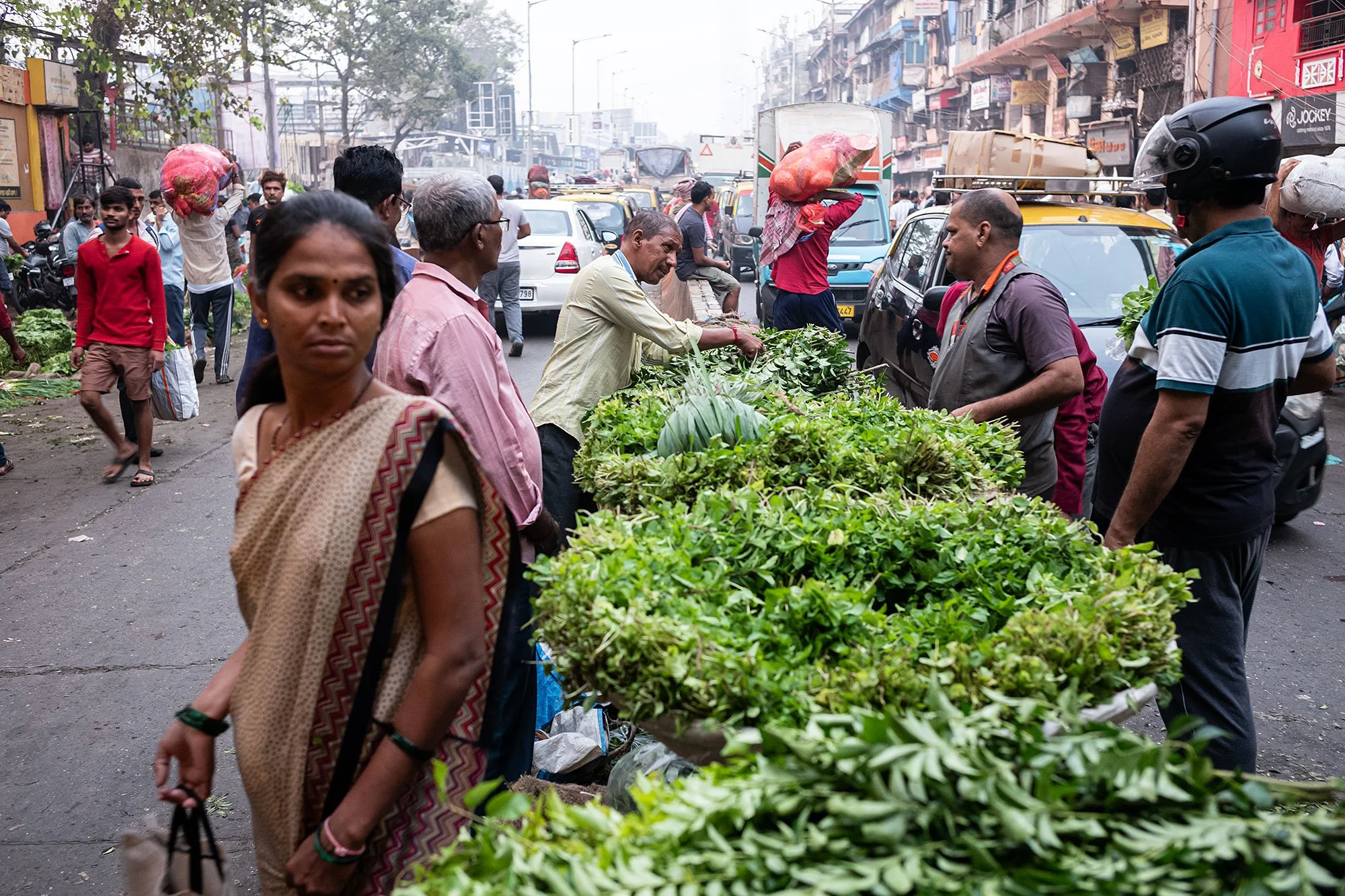 Bandar vegetable market Mumbai, India.