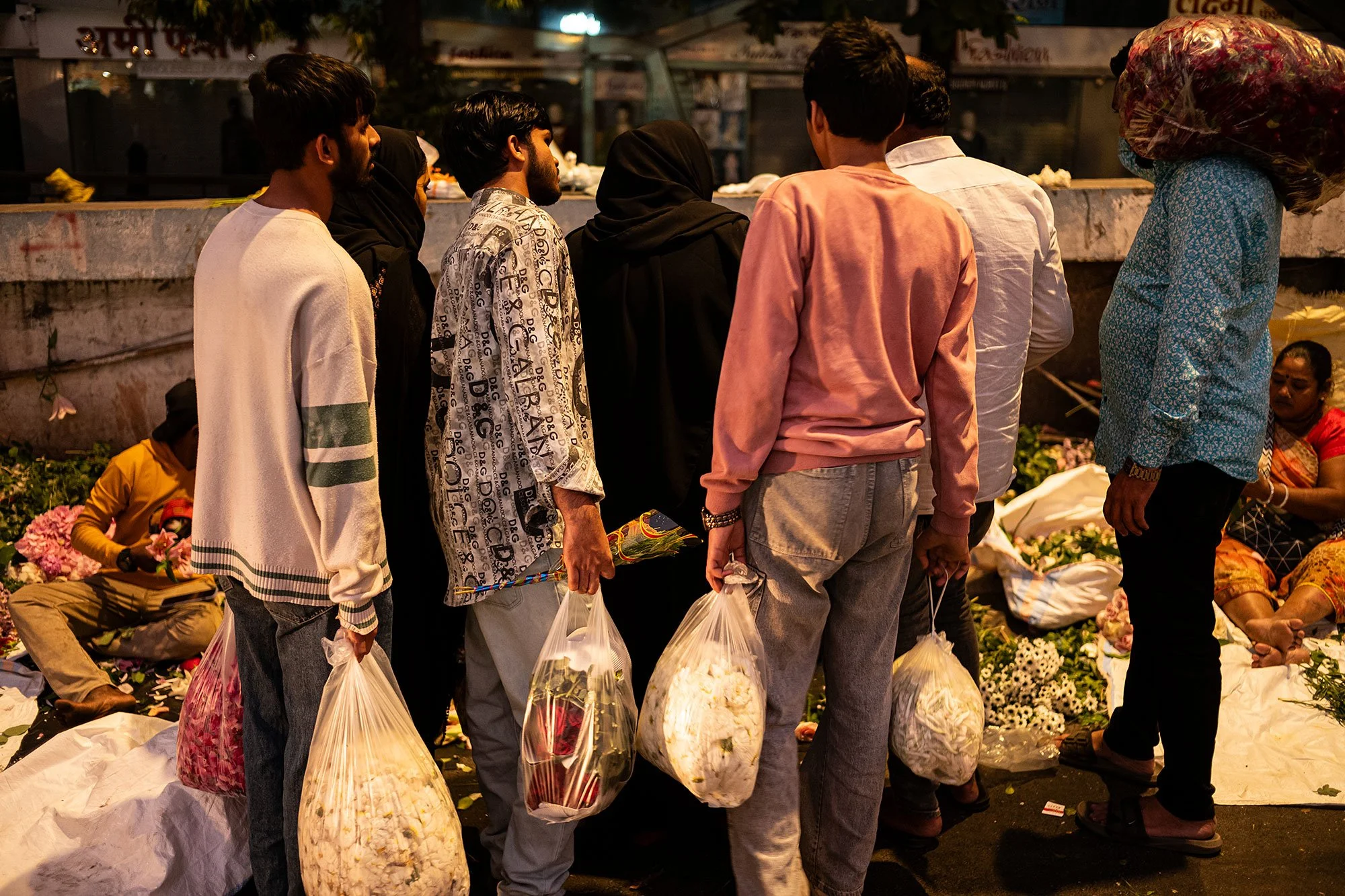 Bandar flower market. Mumbai, India.
