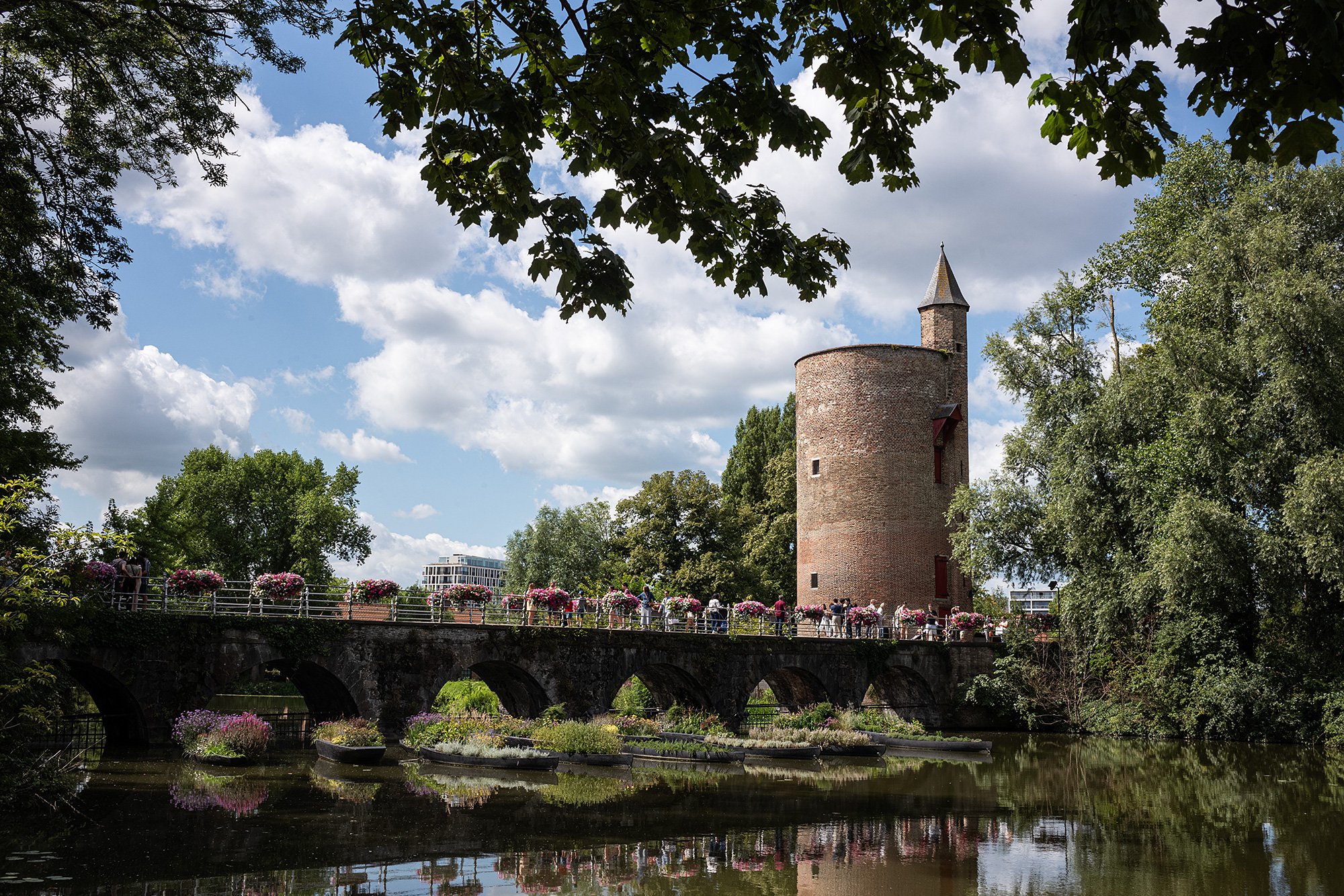 Gunpowder Tower Park. Bruges, Belgium