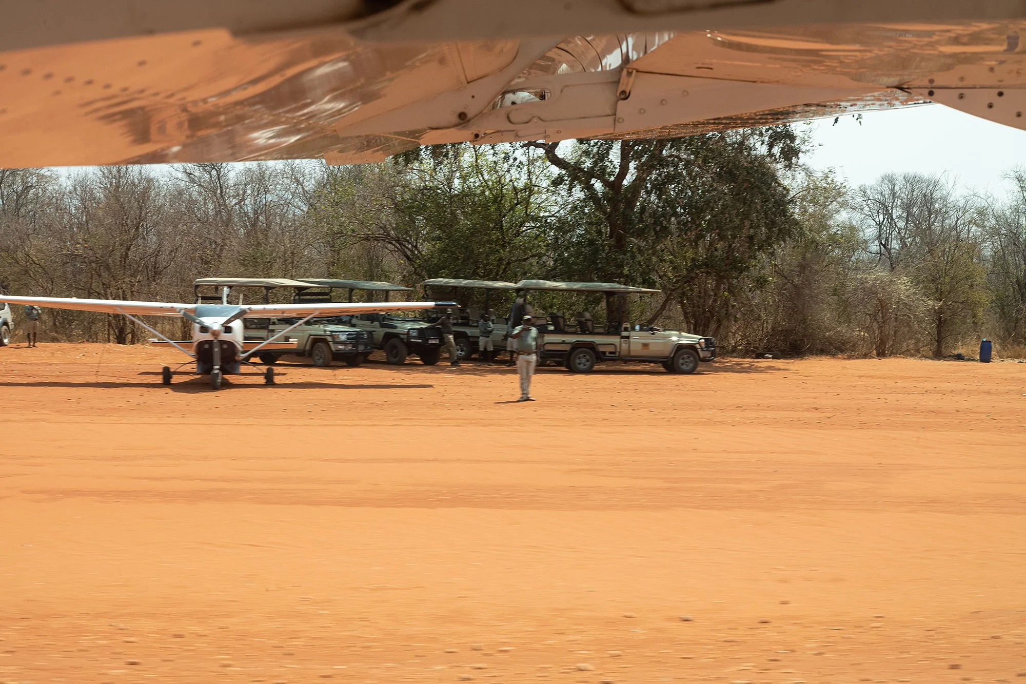 Arriving in Mana Pools, Zimbabwe.