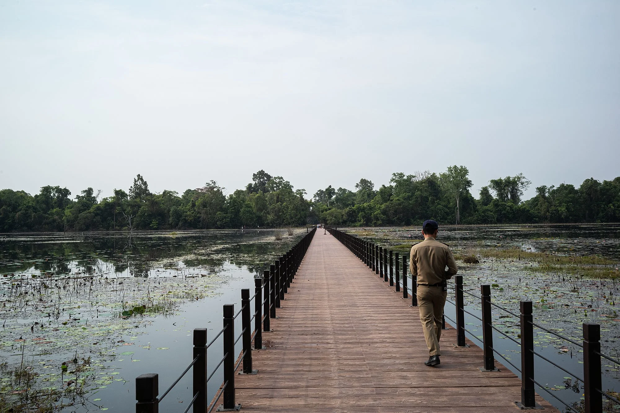 Approaching Neak Pean. Angkor, Cambodia.