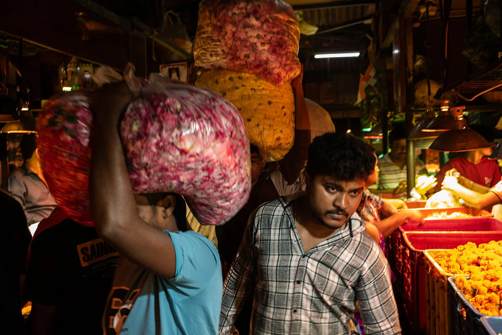 Maa Saaheb Sau Minatai Thakre Flower Market. Mumbai, India.