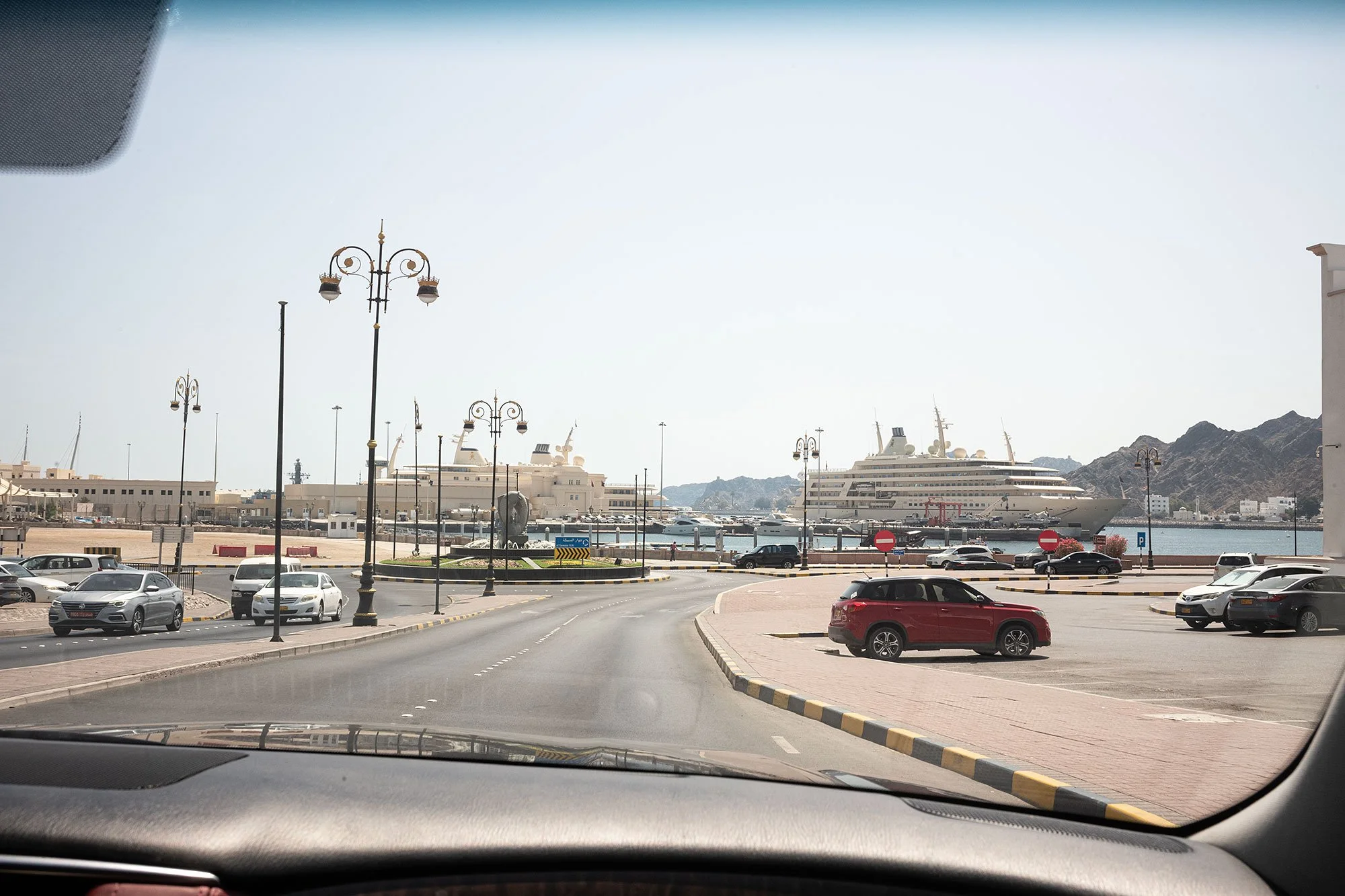 Driving around Muscat, Oman.