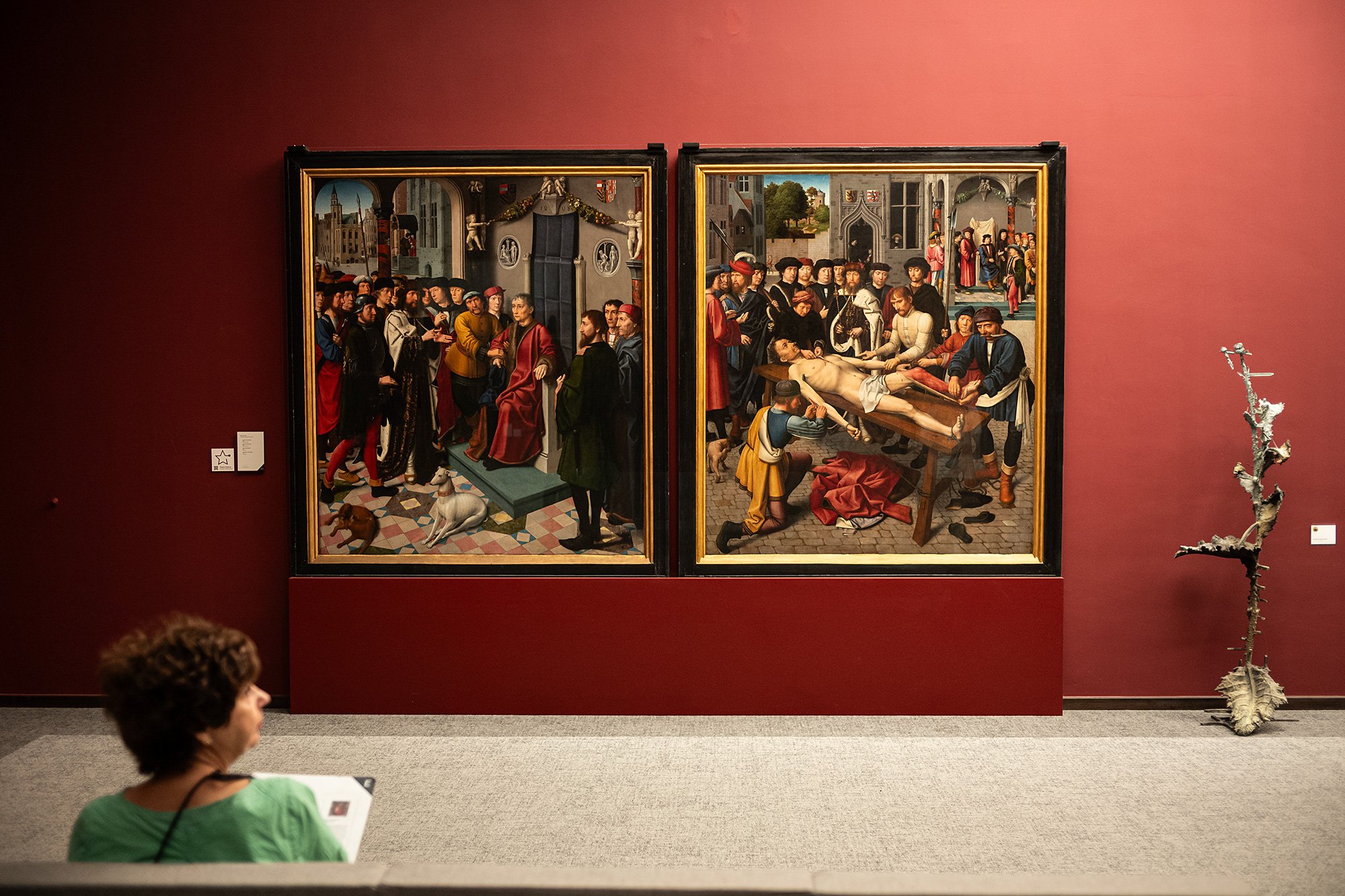 David Diptych The Judgment of Cambyses. Groeningemuseum, Bruges, Belgium.