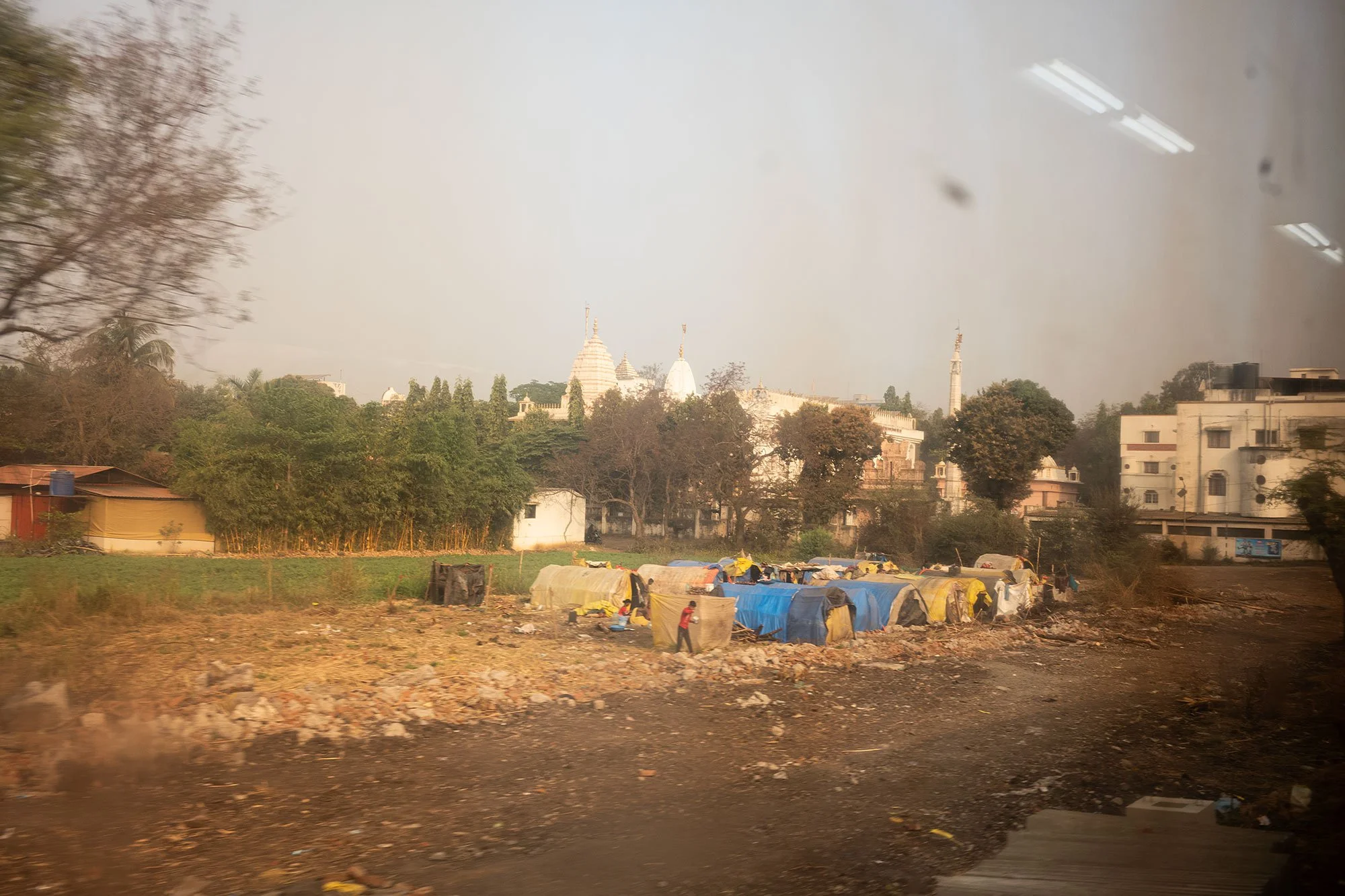 Views from the train to Chhatrapati Sambhajinagar, India.