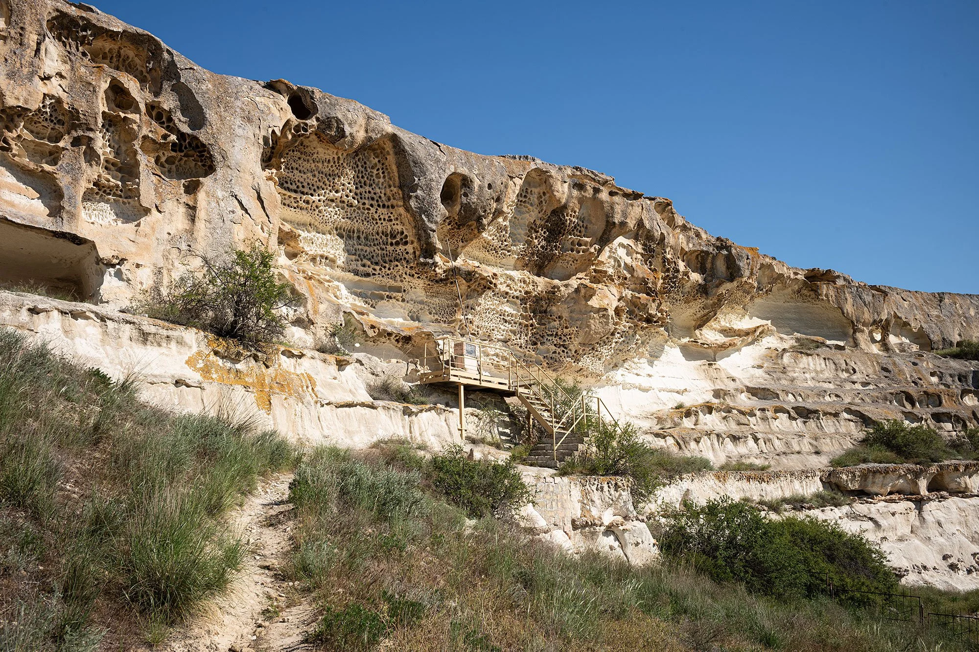 Necropolis and underground mosque of Shakpak ata. Mangystau, Kazakhstan.
