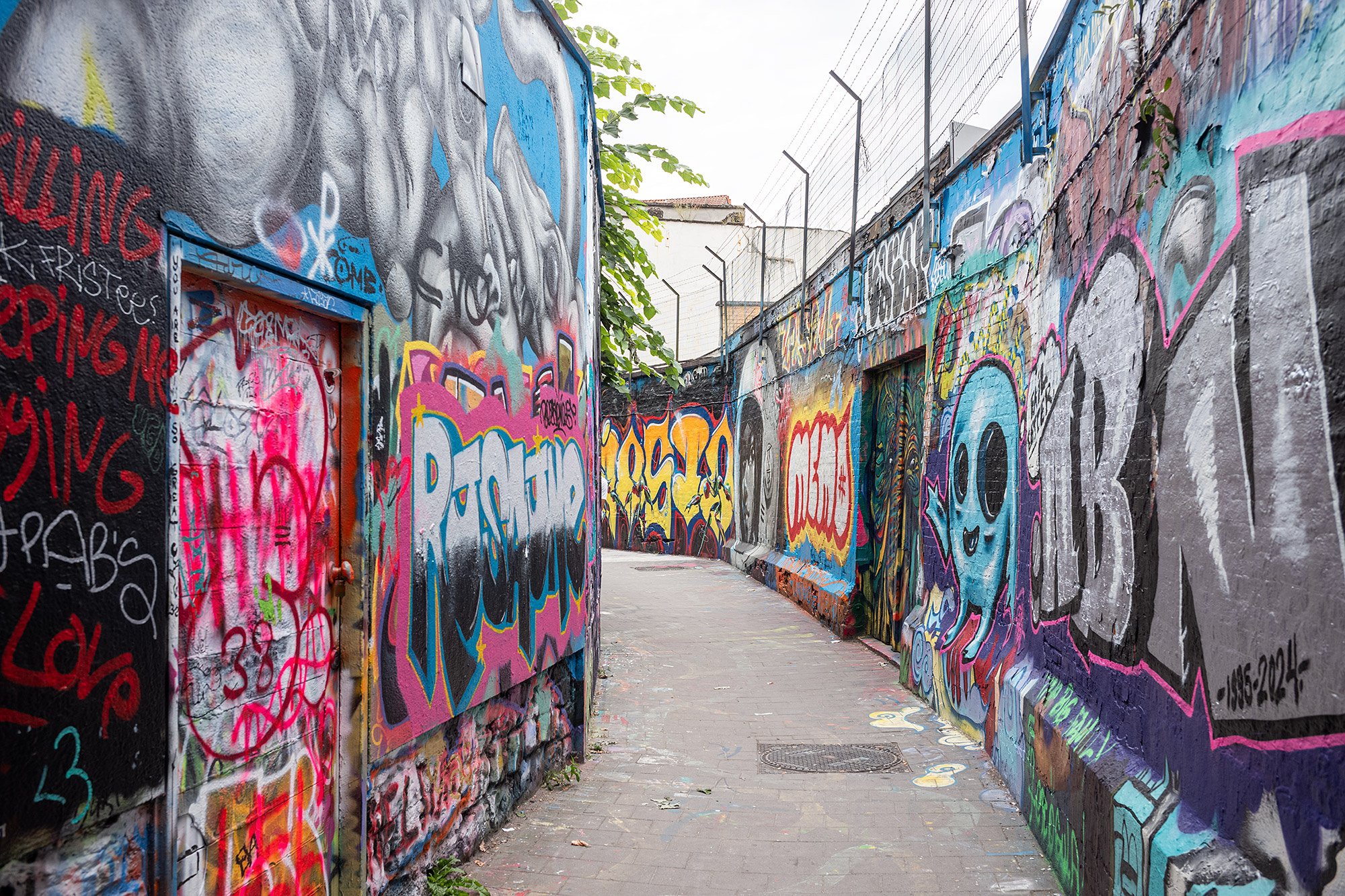Graffiti street. Ghent, Belgium.