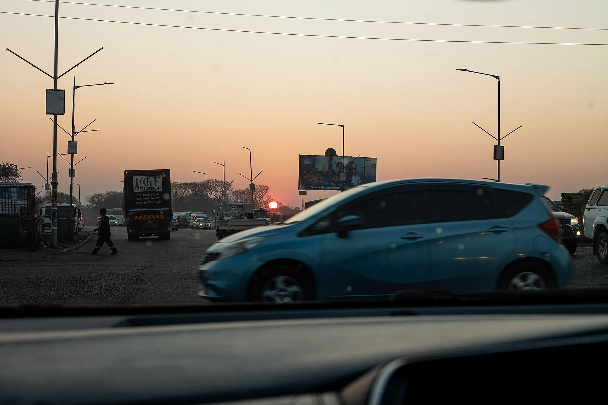 Early morning traffic, Harare, Zimbabwe.