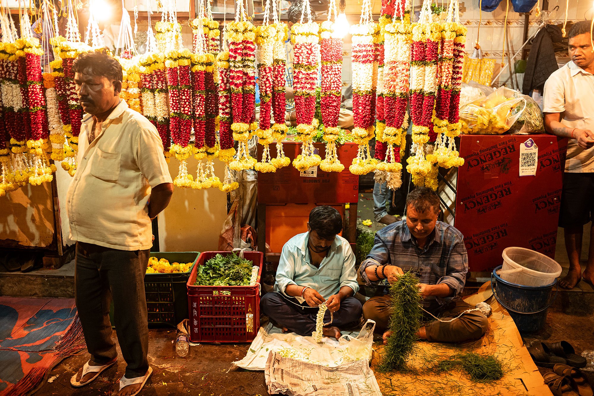 Maa Saaheb Sau Minatai Thakre Flower Market. Mumbai, India.