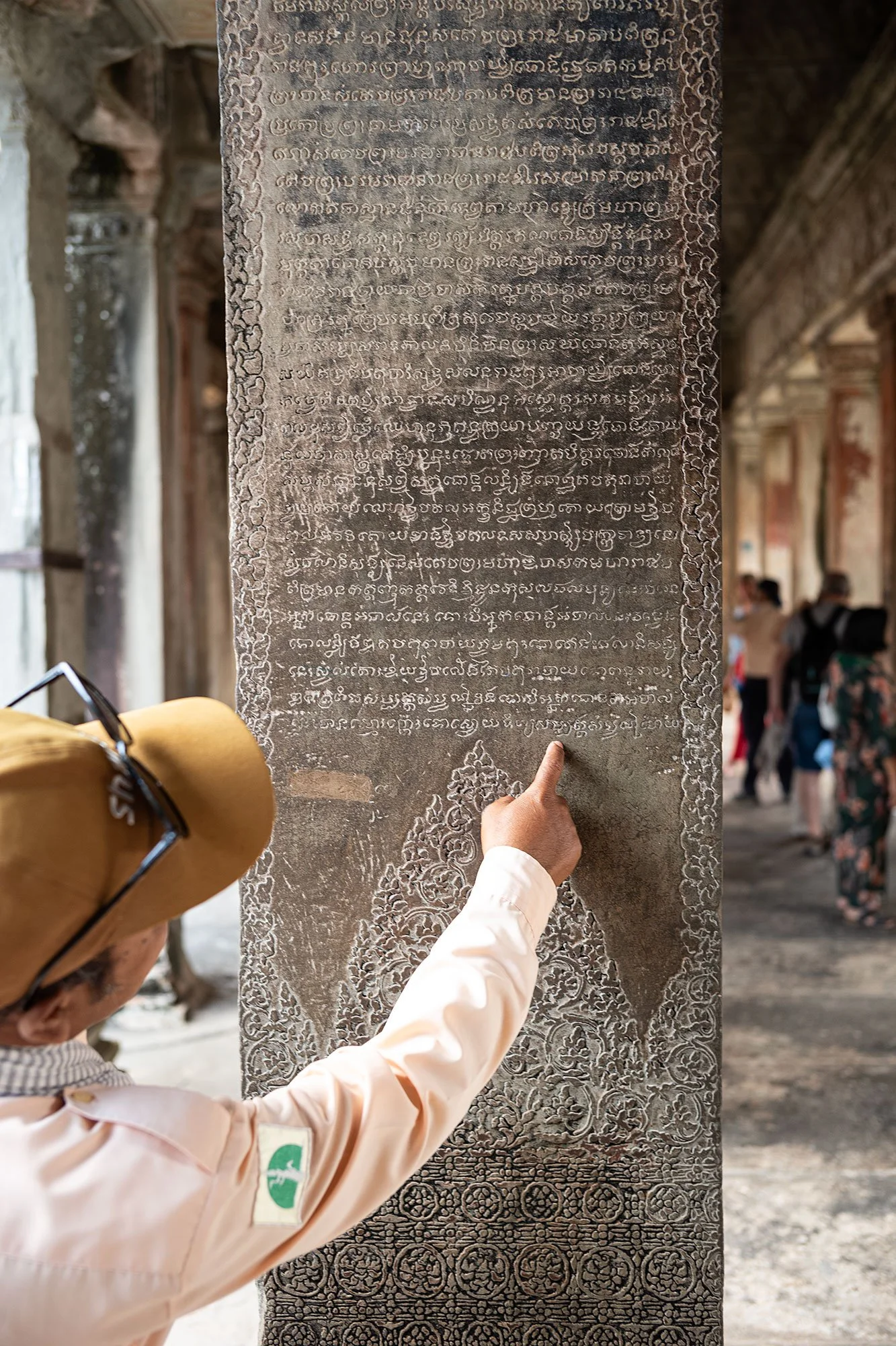 Inscriptions Angkor Wat, Cambodia.