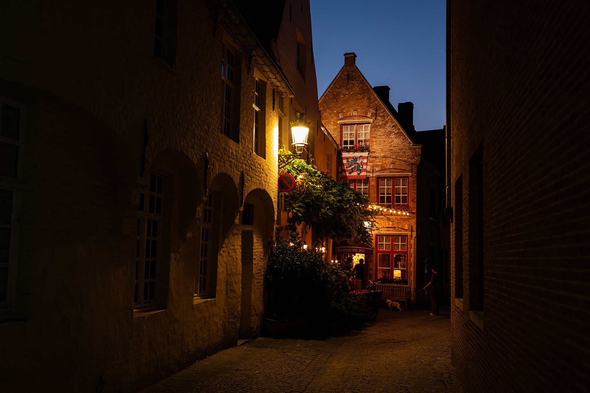 Bruges by night, Belgium.